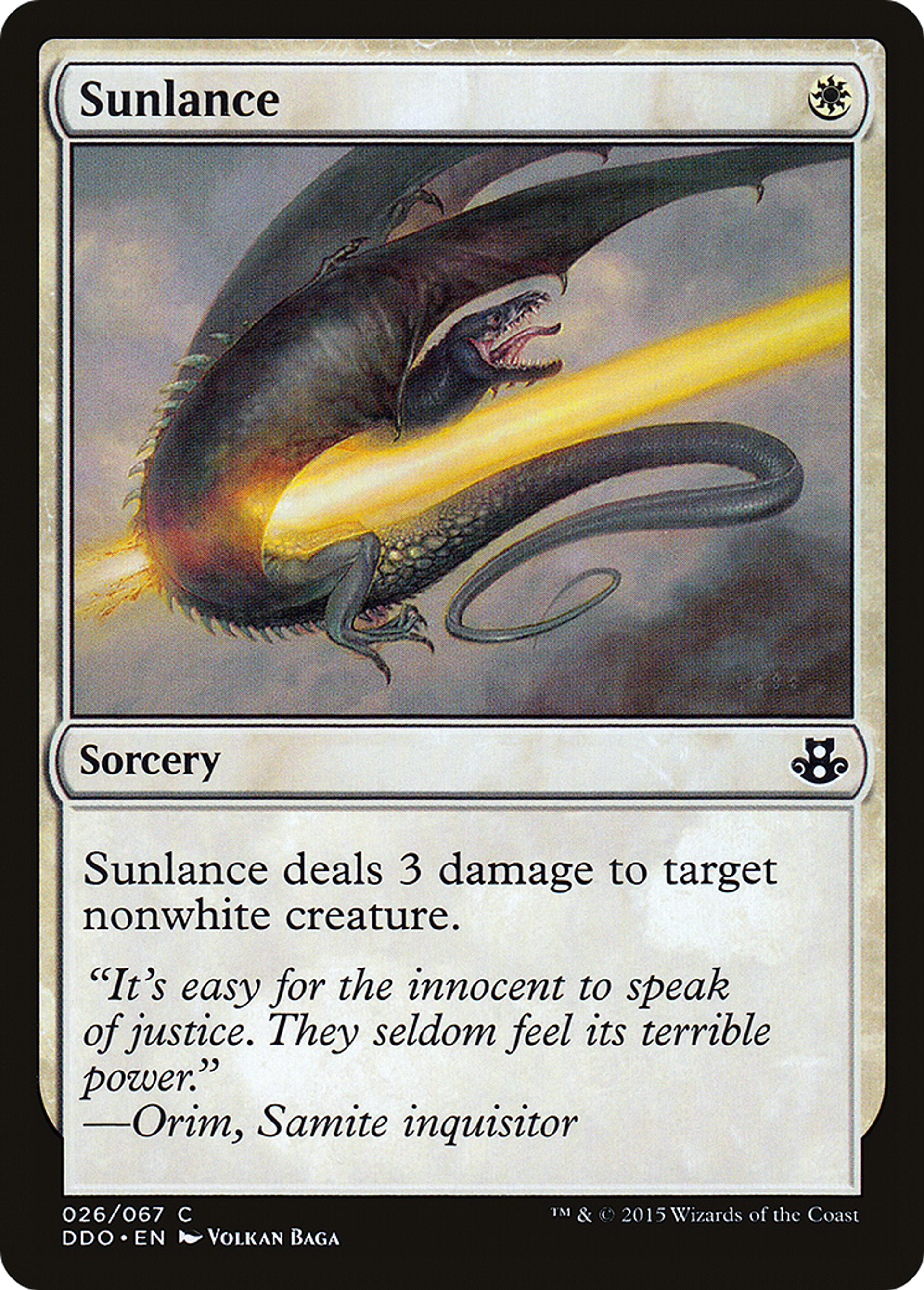 Lance solaire — Duel Decks: Elspeth vs. Kiora — Magic: The Gathering