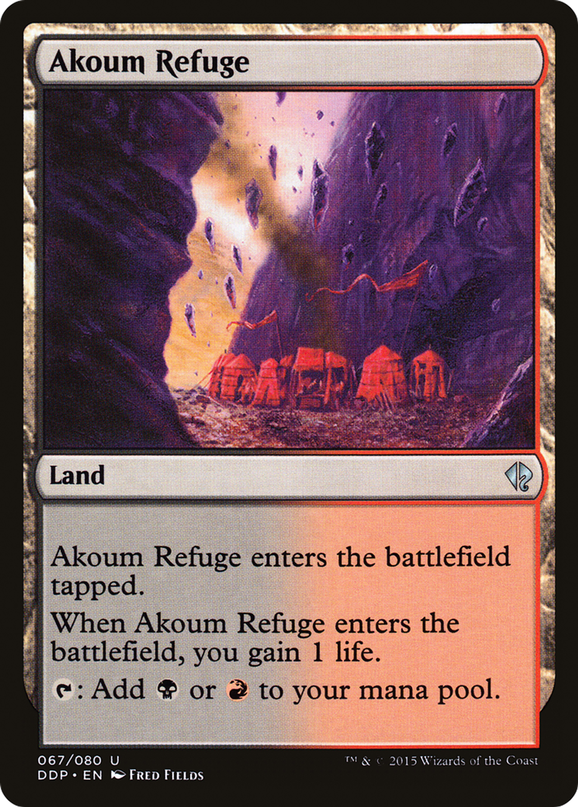 Akoum Refuge — Duel Decks: Zendikar vs. Eldrazi — Magic: The Gathering