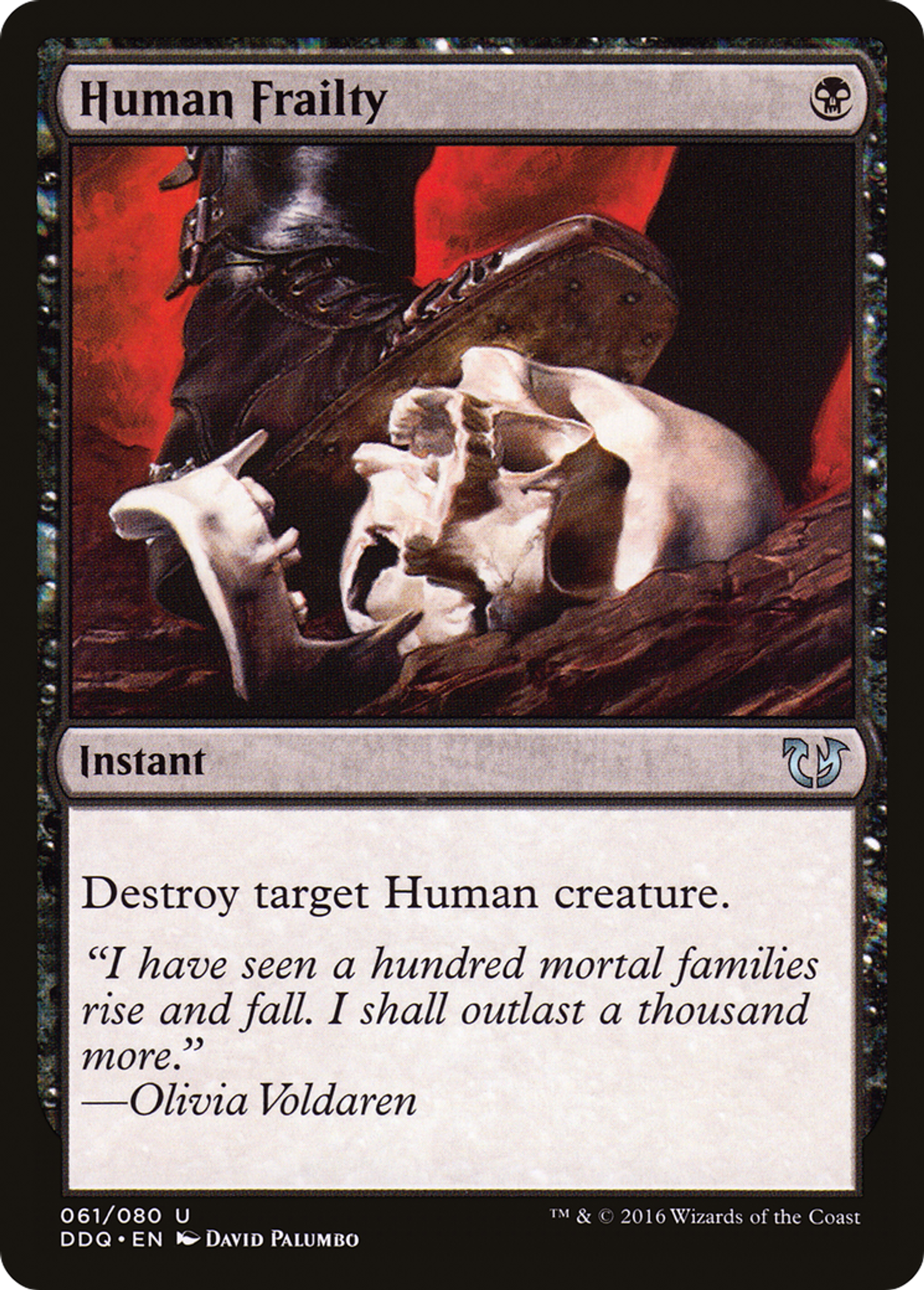 Human Frailty — Duel Decks: Blessed vs. Cursed — Magic: The Gathering