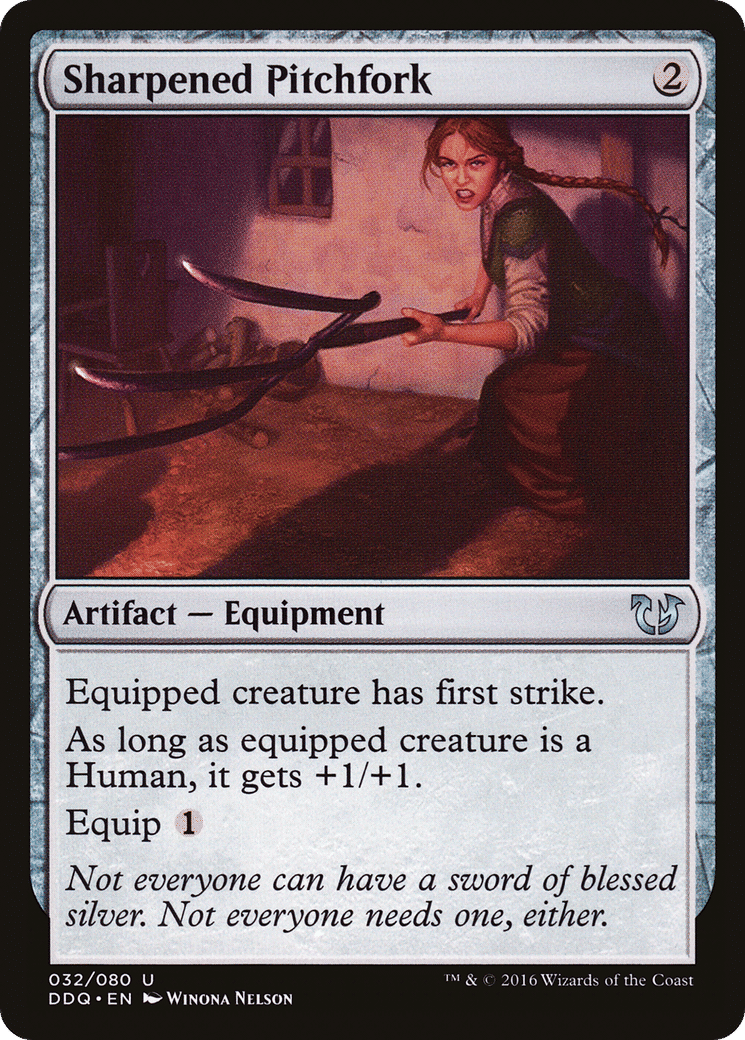 Sharpened Pitchfork — Duel Decks: Blessed vs. Cursed — Magic: The Gathering