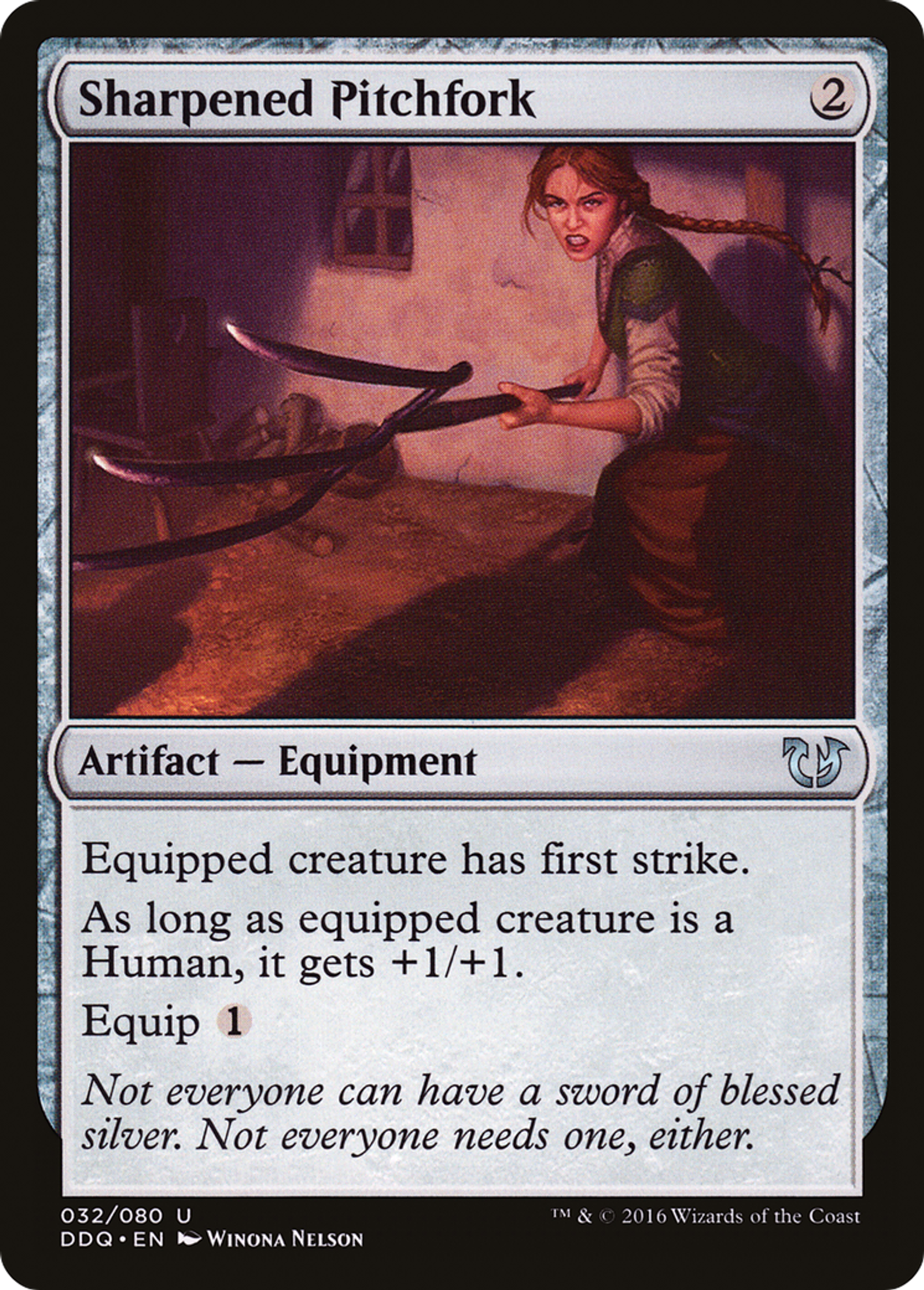 Sharpened Pitchfork — Duel Decks: Blessed vs. Cursed — Magic: The Gathering