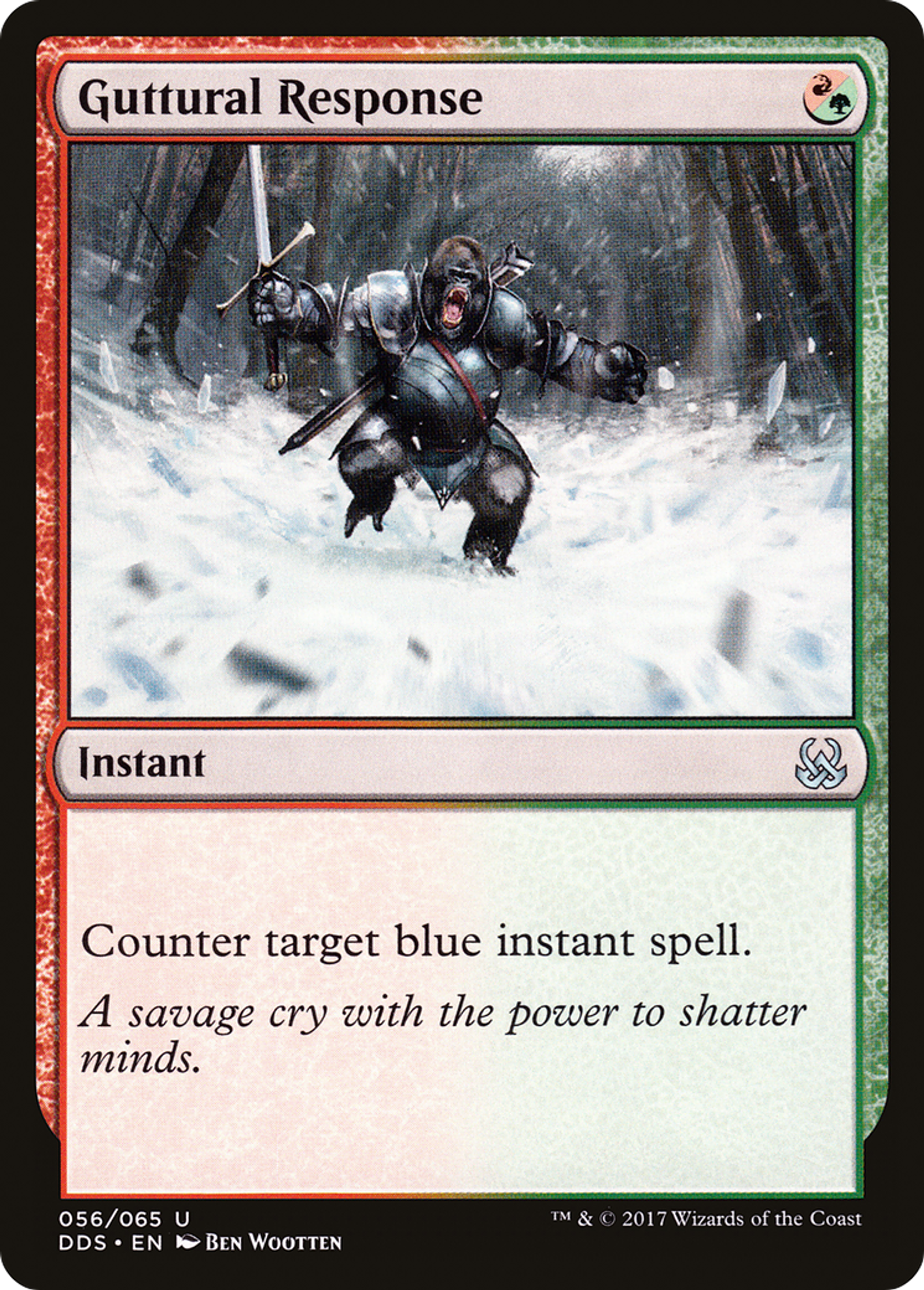 Guttural Response — Duel Decks: Mind vs. Might — Magic: The Gathering