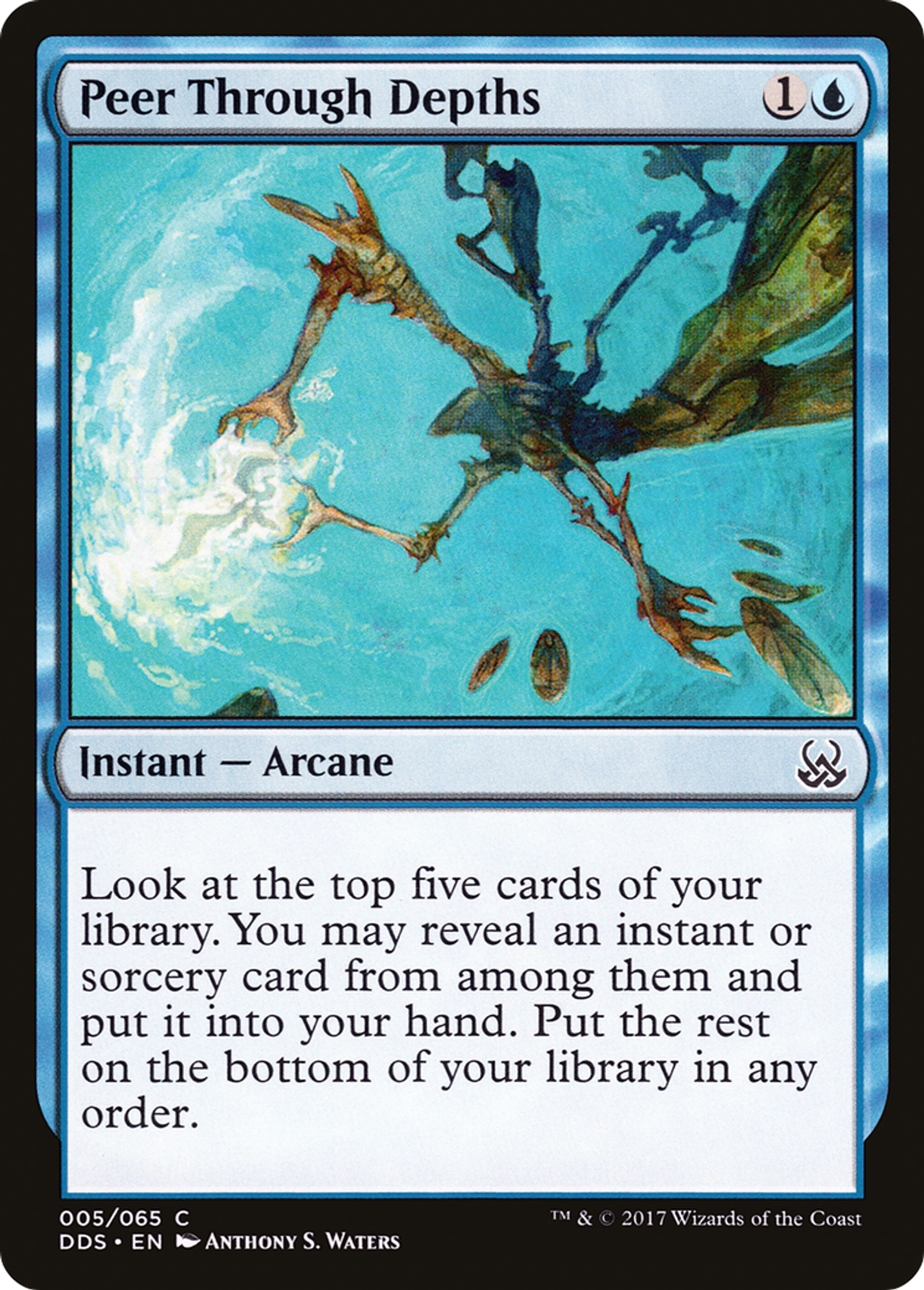 Peer Through Depths — Duel Decks: Mind vs. Might — Magic: The Gathering