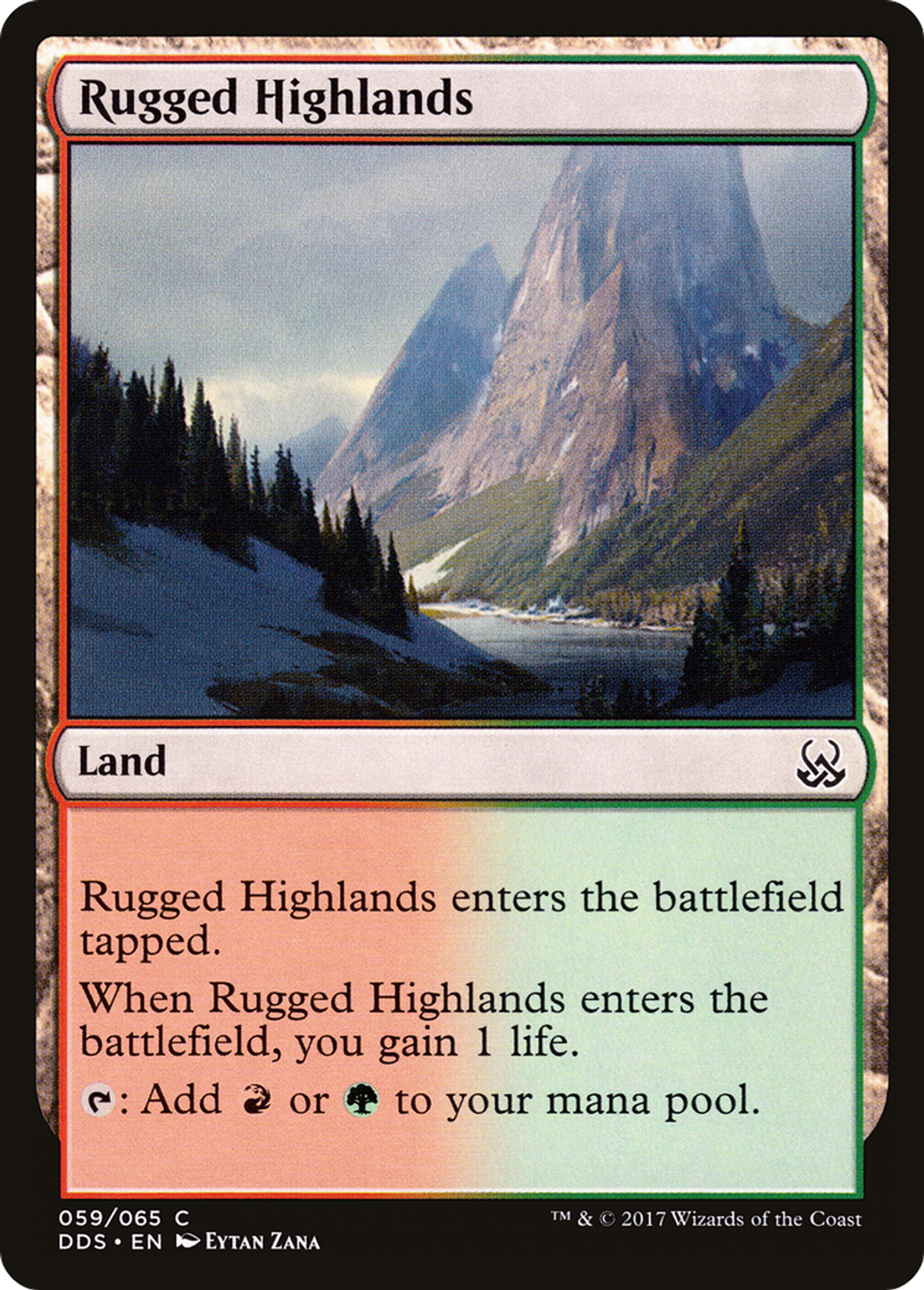 Rugged Highlands — Duel Decks: Mind vs. Might — Magic: The Gathering