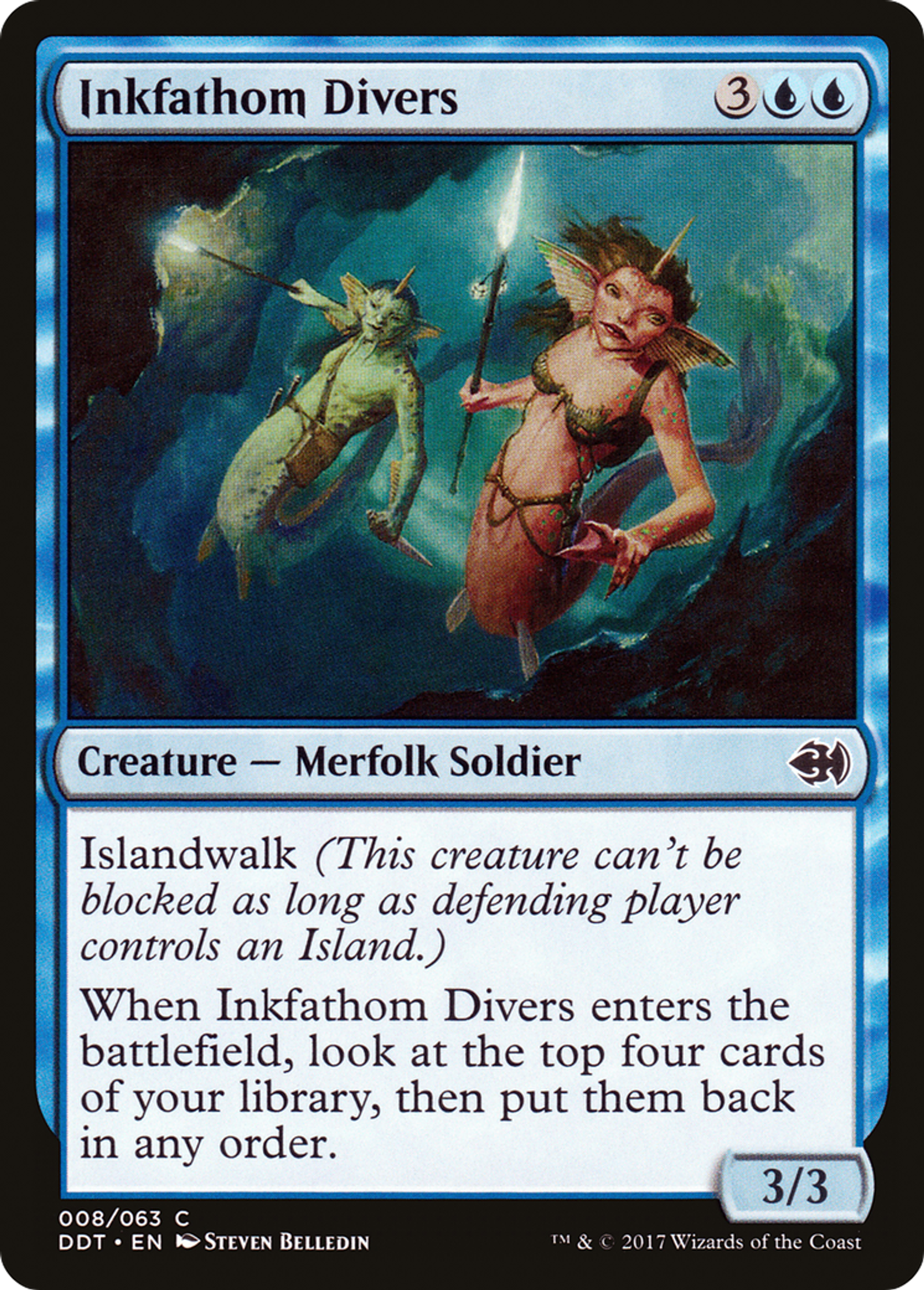 Inkfathom Divers — Duel Decks: Merfolk vs. Goblins — Magic: The Gathering