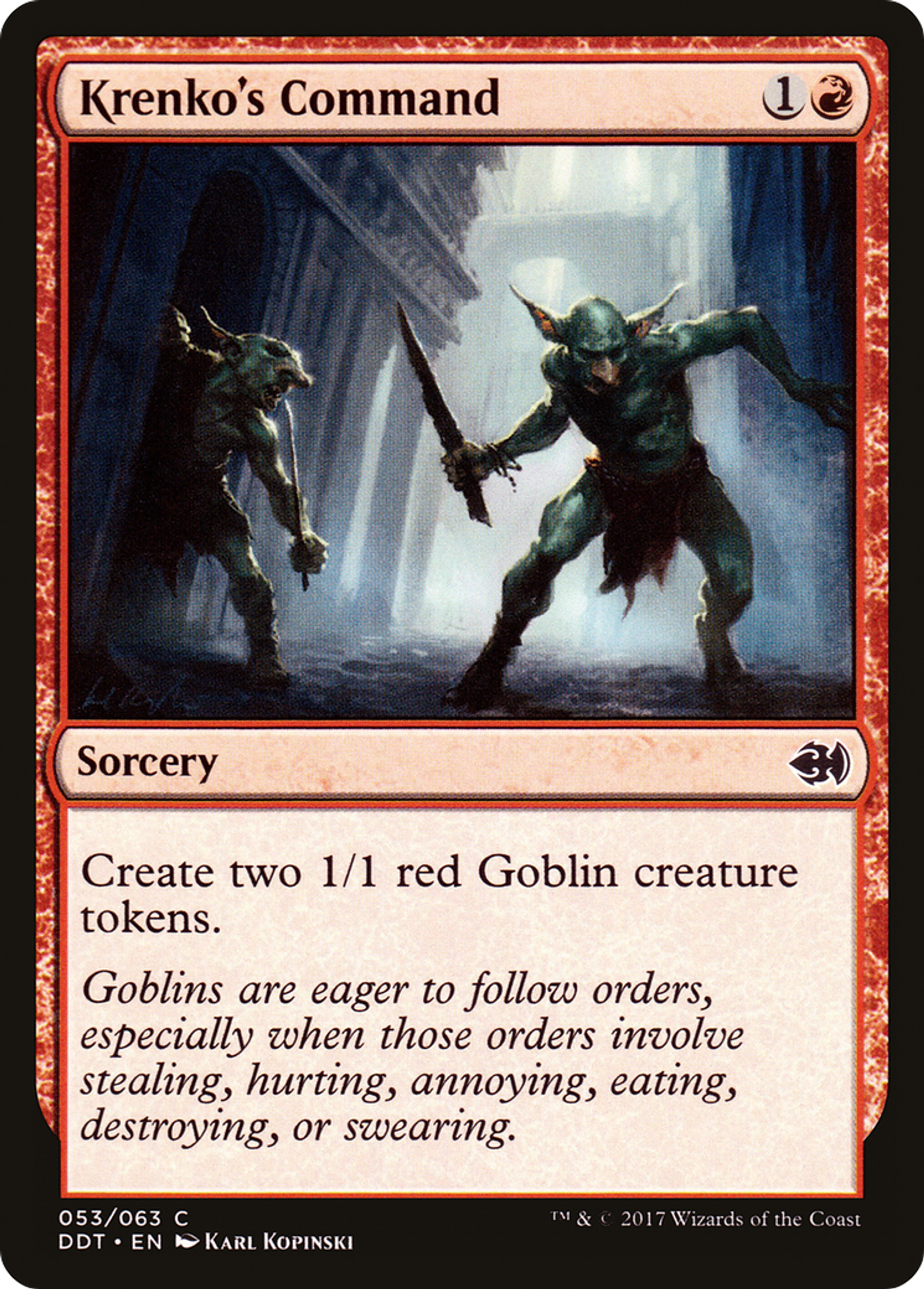 Commandement de Krenko — Duel Decks: Merfolk vs. Goblins — Magic: The Gathering
