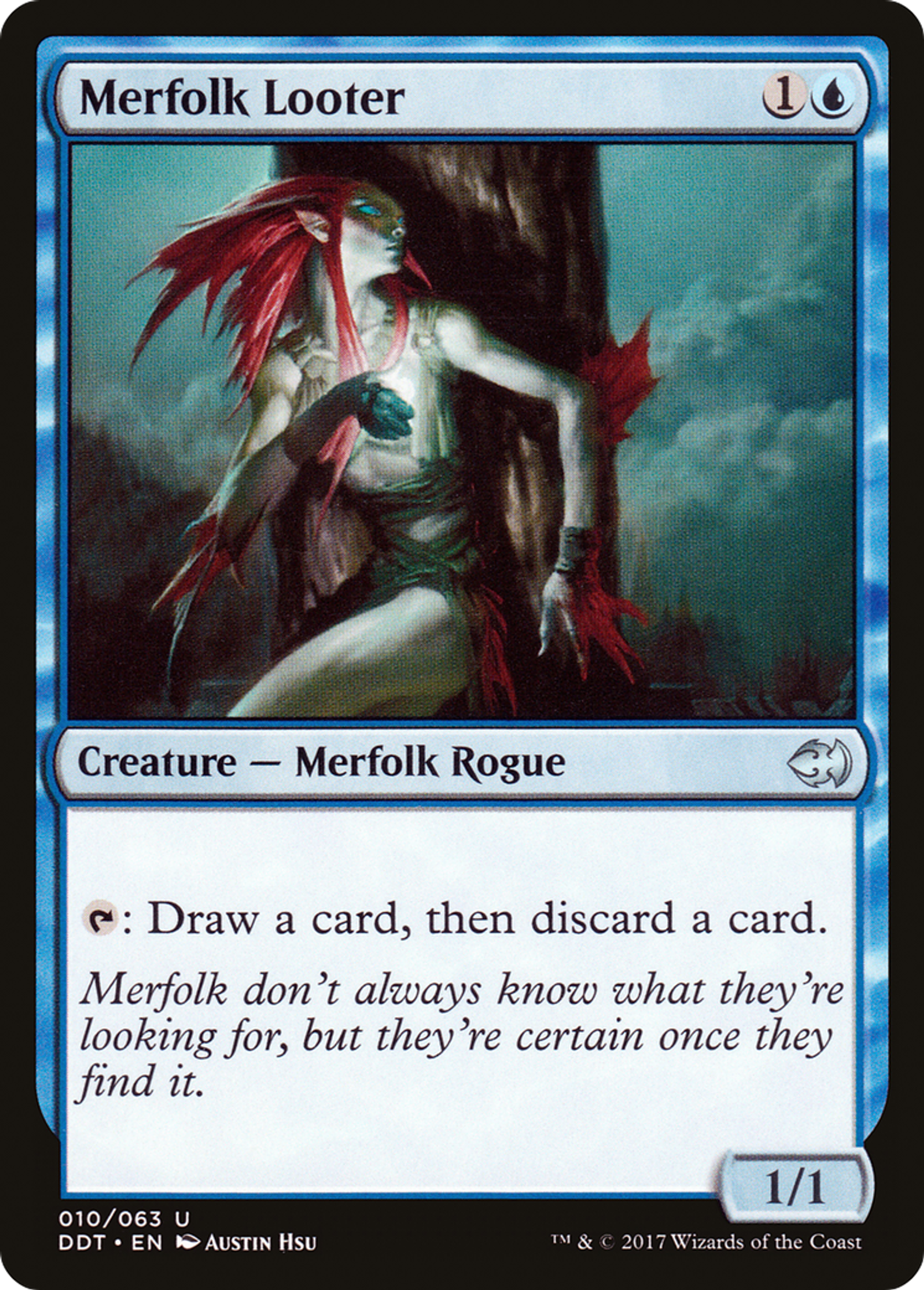 Merfolk Looter — Duel Decks: Merfolk vs. Goblins — Magic: The Gathering