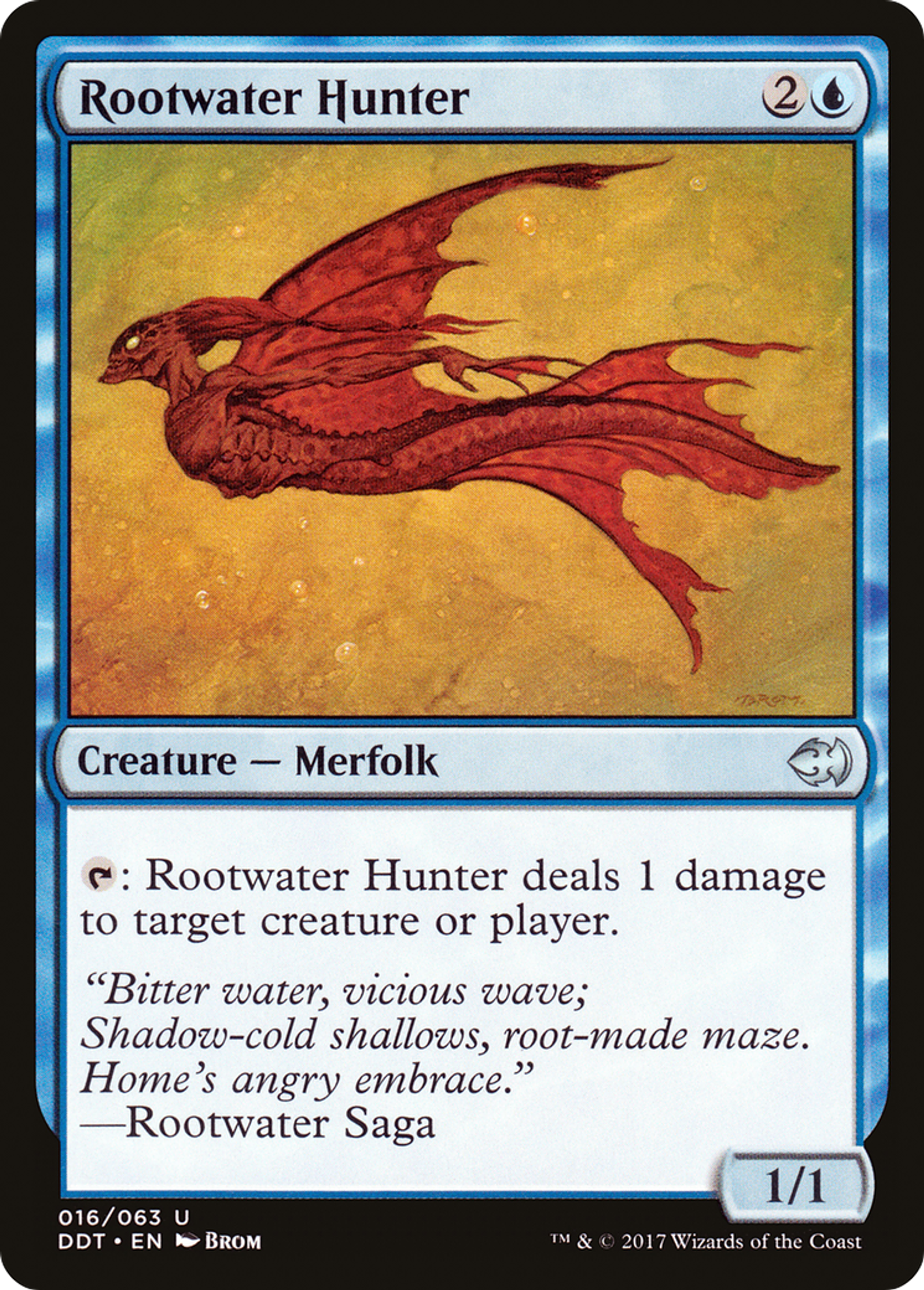 Rootwater Hunter — Duel Decks: Merfolk vs. Goblins — Magic: The Gathering