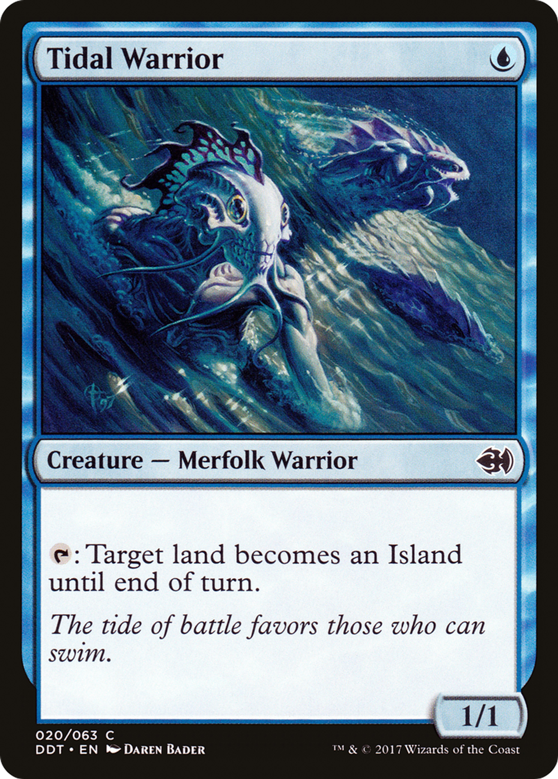 Tidal Warrior — Duel Decks: Merfolk vs. Goblins — Magic: The Gathering