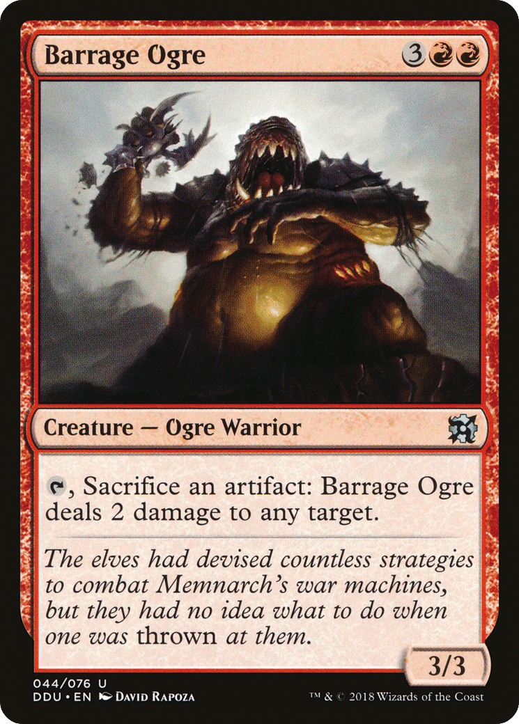 Barrage Ogre — Duel Decks: Elves vs. Inventors — Magic: The Gathering