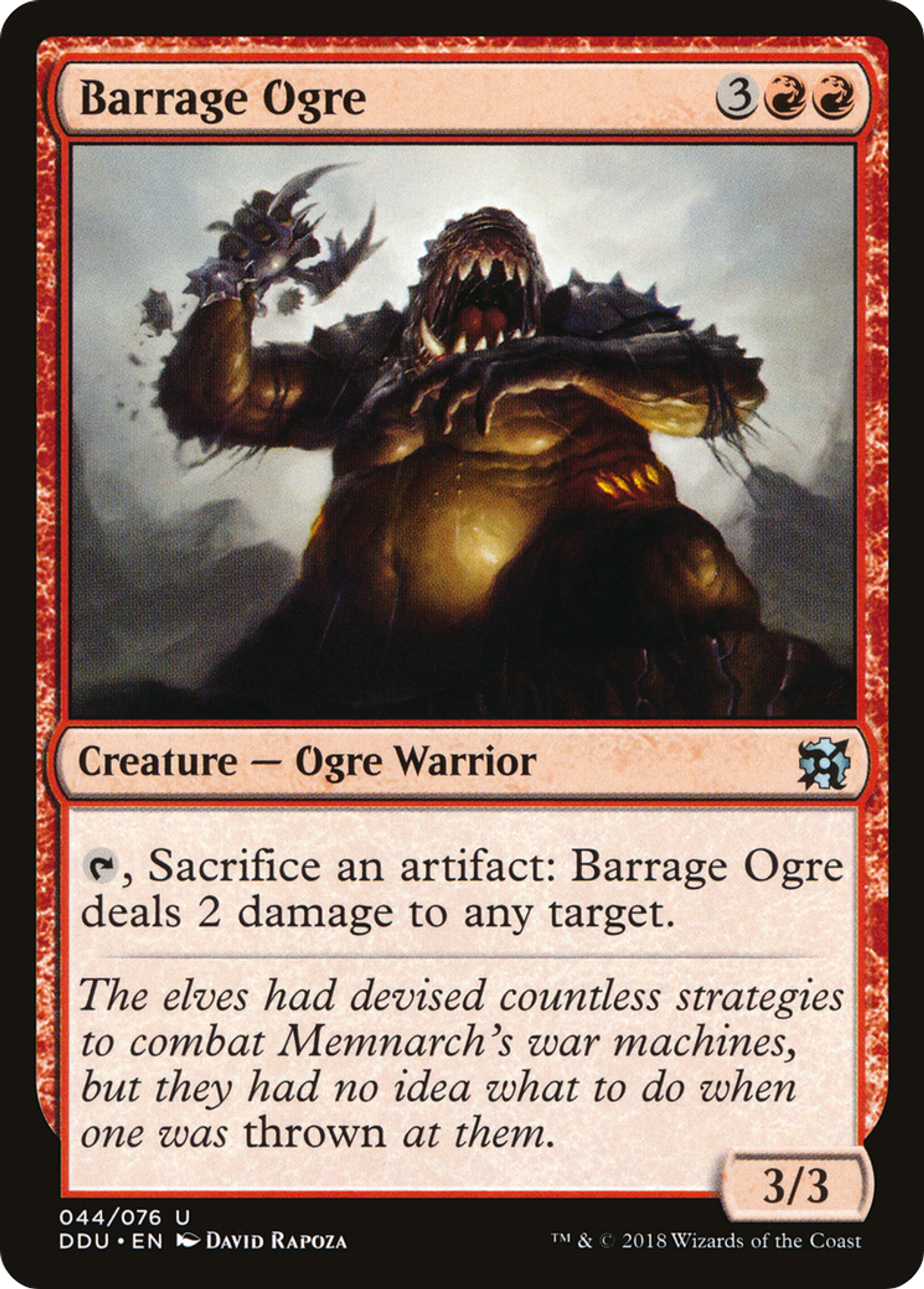 Barrage Ogre — Duel Decks: Elves vs. Inventors — Magic: The Gathering