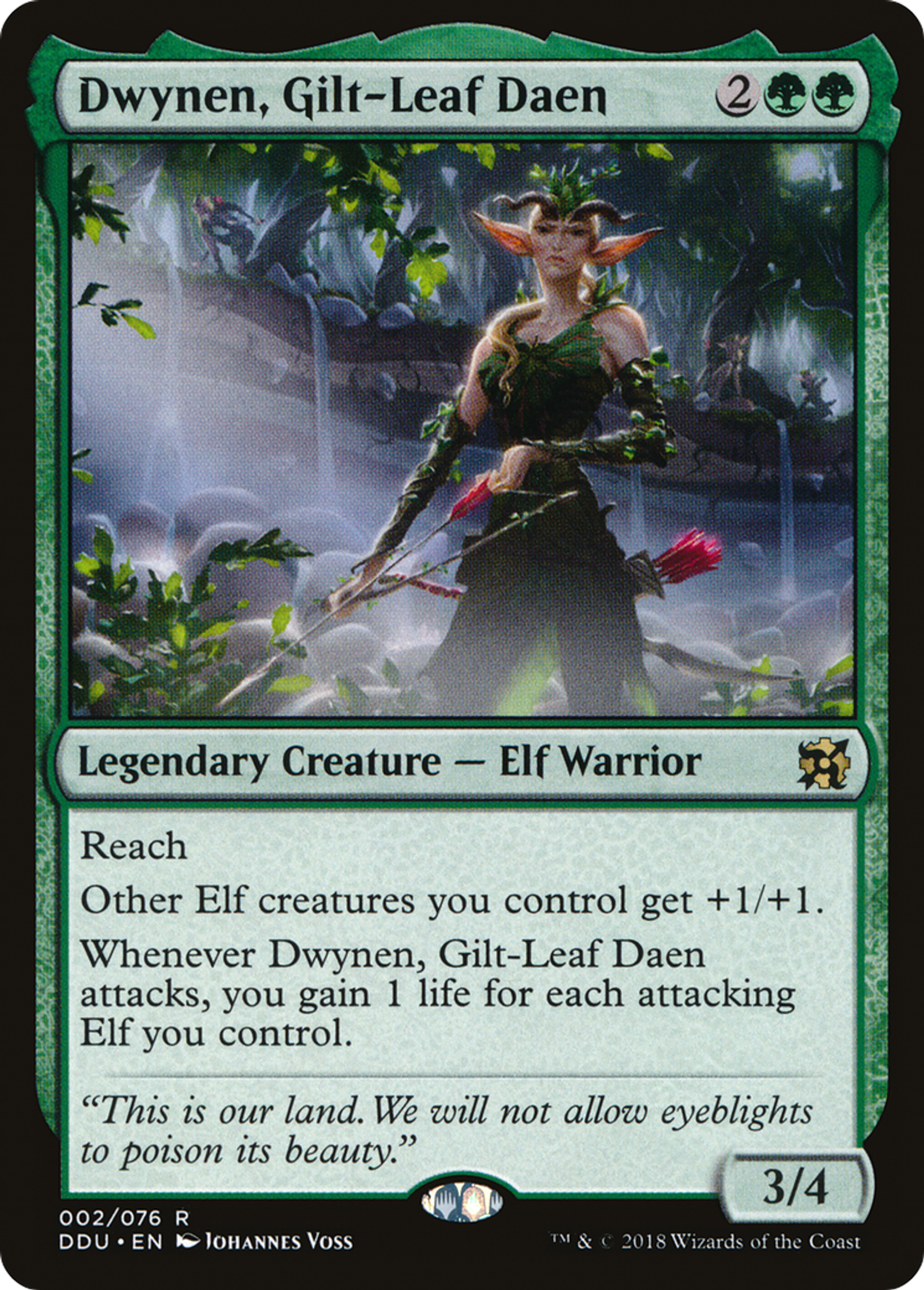 Dwynen, Gilt-Leaf Daen — Duel Decks: Elves vs. Inventors — Magic: The Gathering