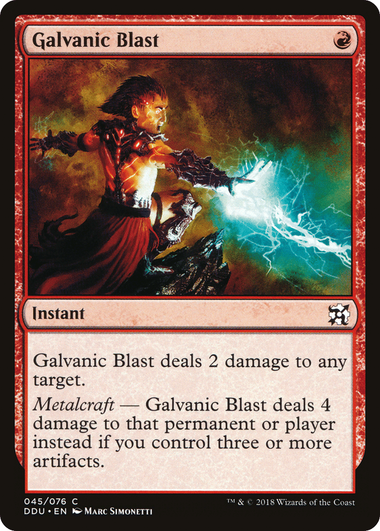 Galvanic Blast — Duel Decks: Elves vs. Inventors — Magic: The Gathering