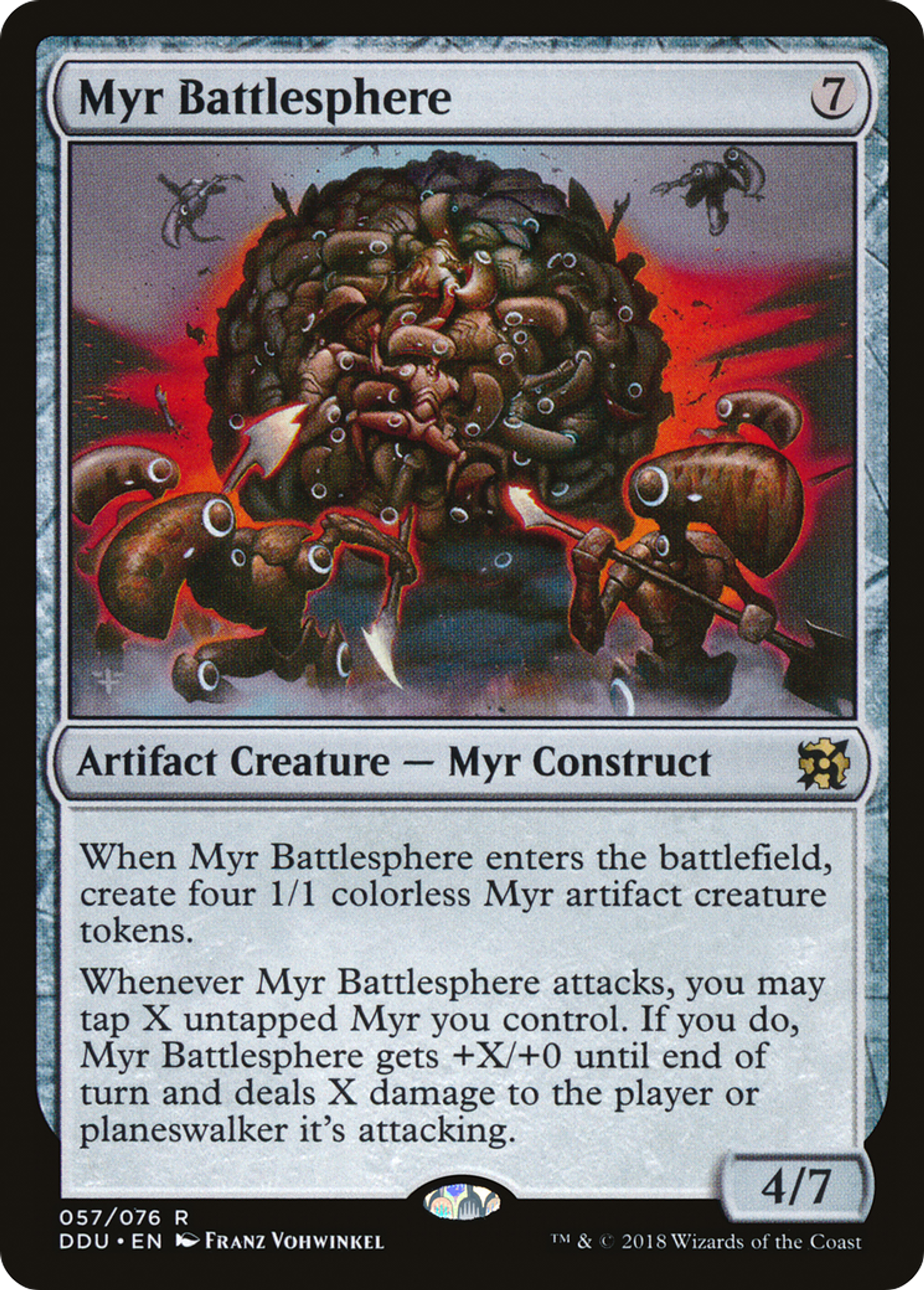 Myr Battlesphere — Duel Decks: Elves vs. Inventors — Magic: The Gathering