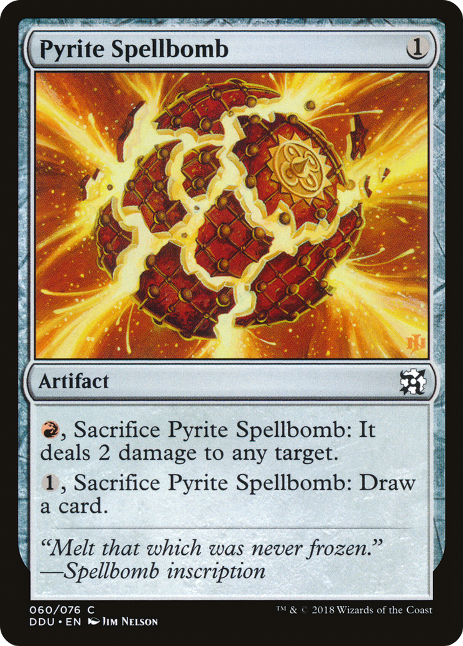 Pyrite Spellbomb — Duel Decks: Elves vs. Inventors — Magic: The Gathering