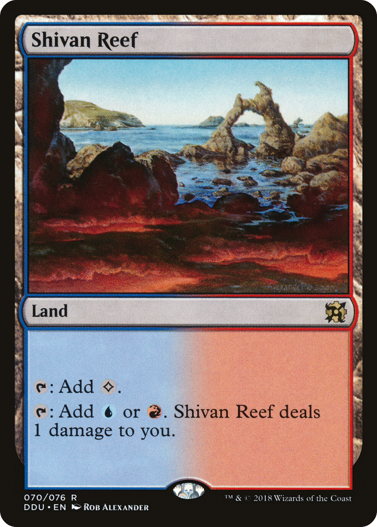 Shivan Reef — Duel Decks: Elves vs. Inventors — Magic: The Gathering