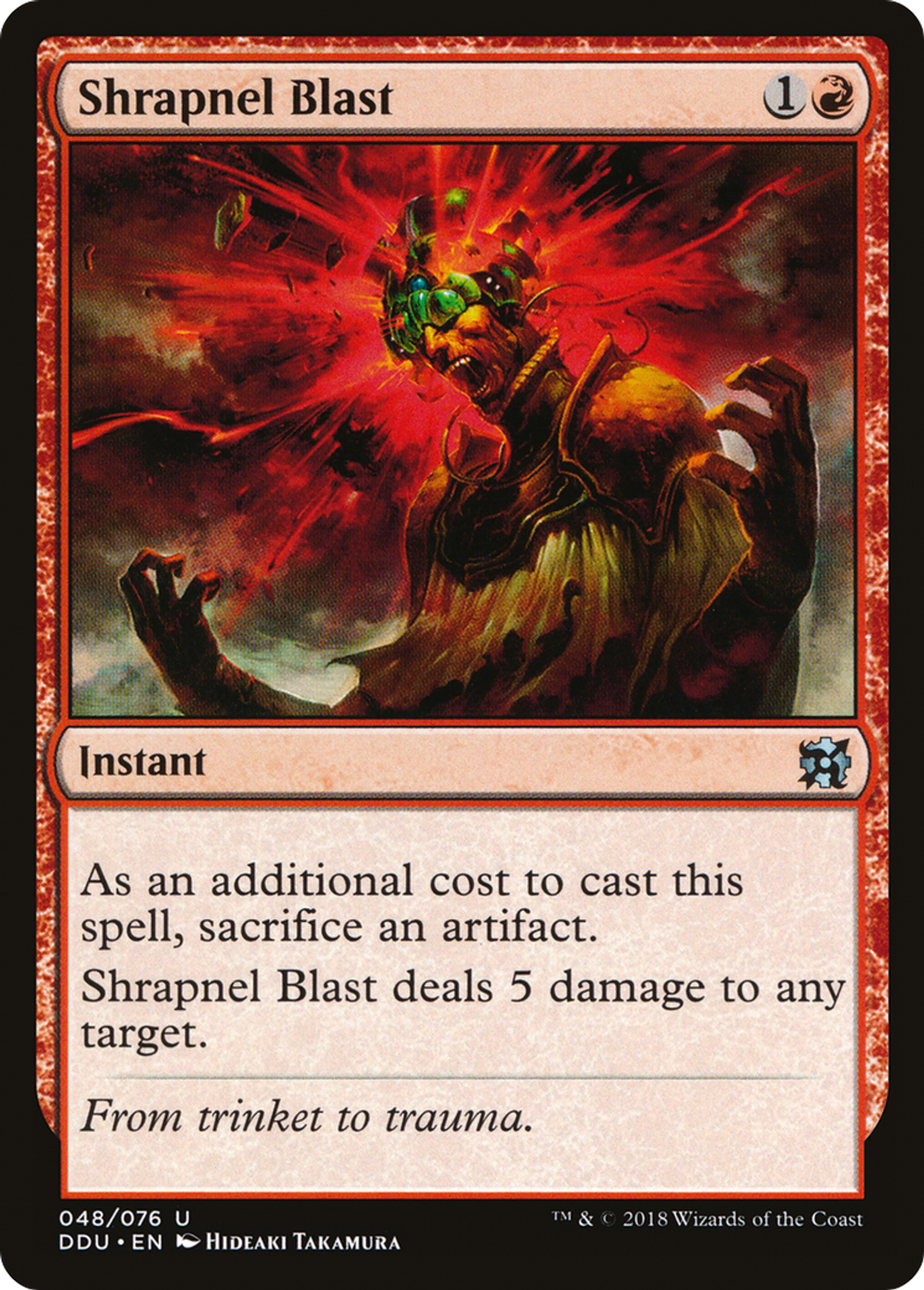 Shrapnel Blast — Duel Decks: Elves vs. Inventors — Magic: The Gathering