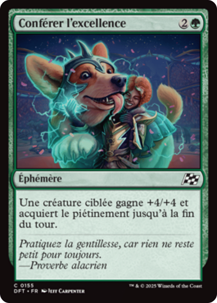 Conférer l'excellence — Aetherdrift — Magic: The Gathering