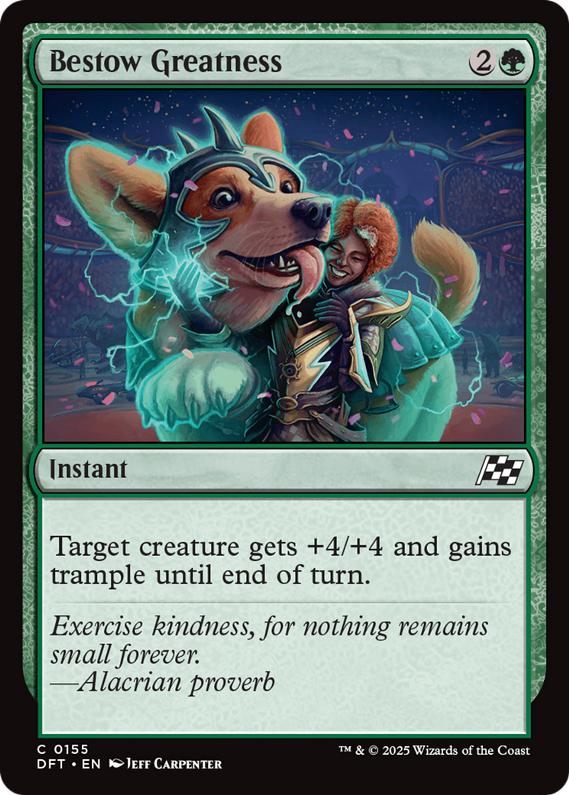 Bestow Greatness — Aetherdrift — Magic: The Gathering