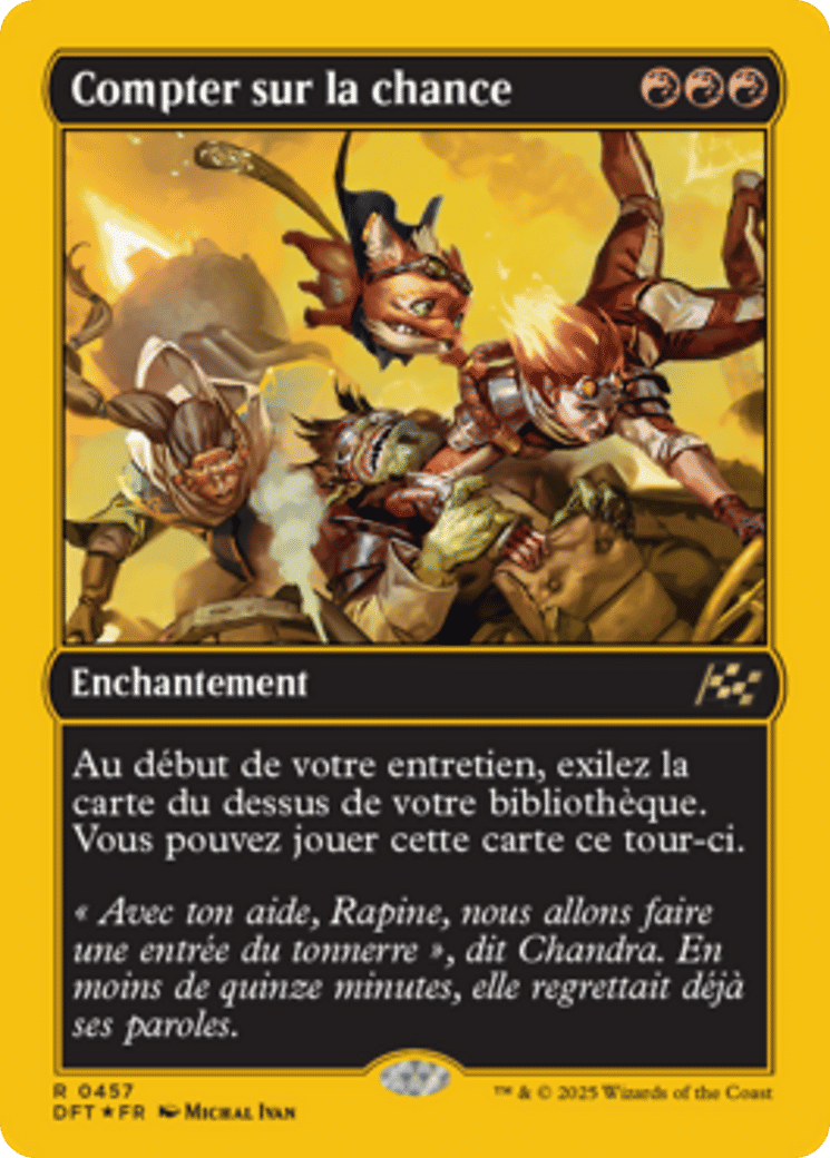 Compter sur la chance — Aetherdrift — Magic: The Gathering