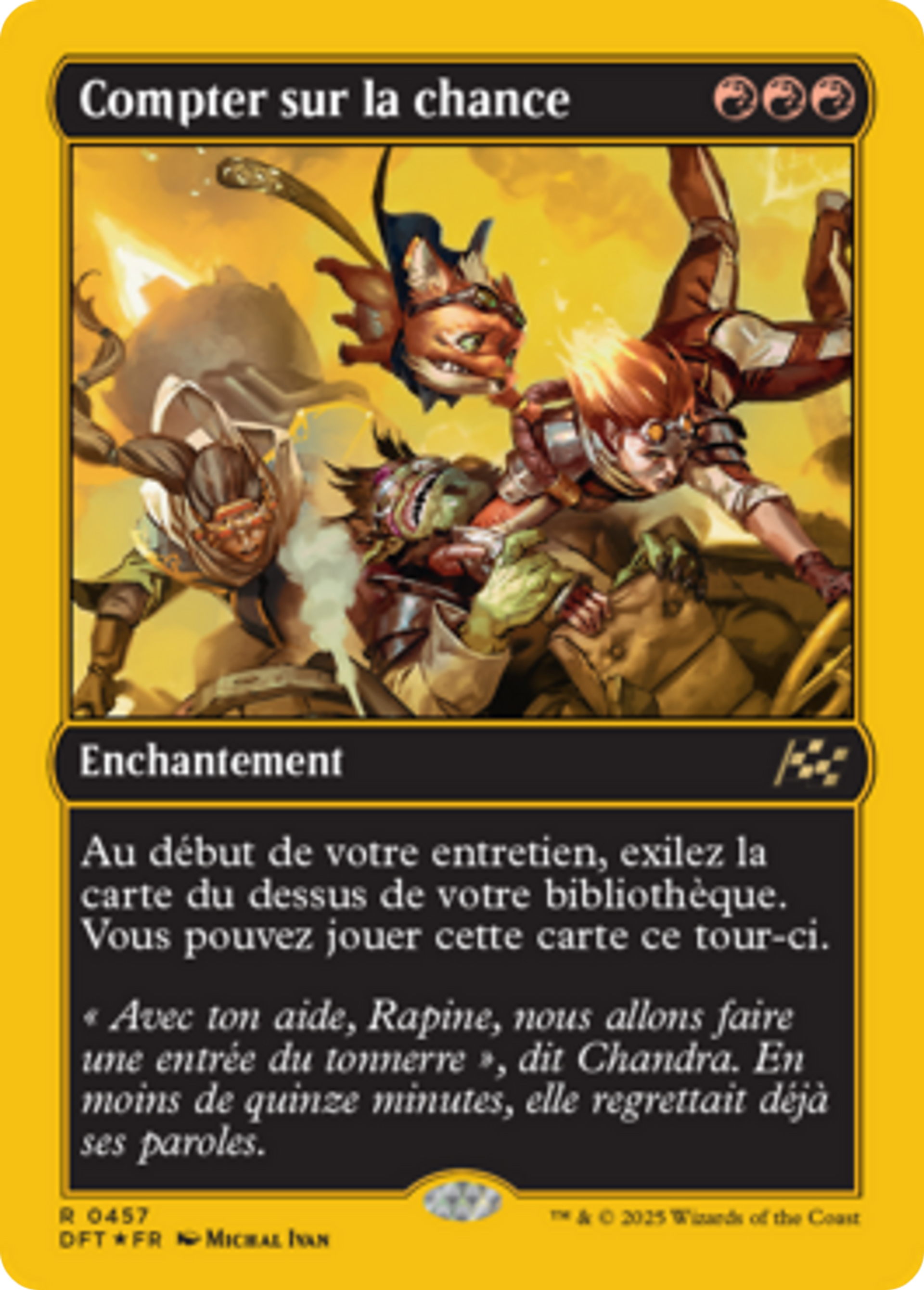 Compter sur la chance — Aetherdrift — Magic: The Gathering