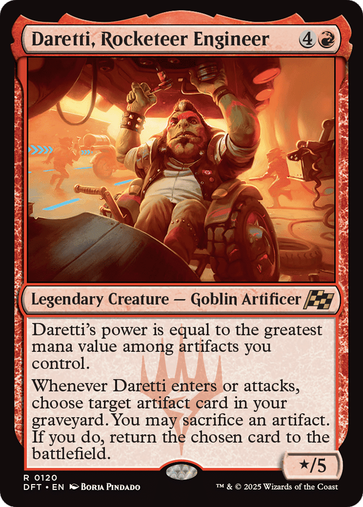 Daretti, Rocketeer Engineer — Aetherdrift — Magic: The Gathering