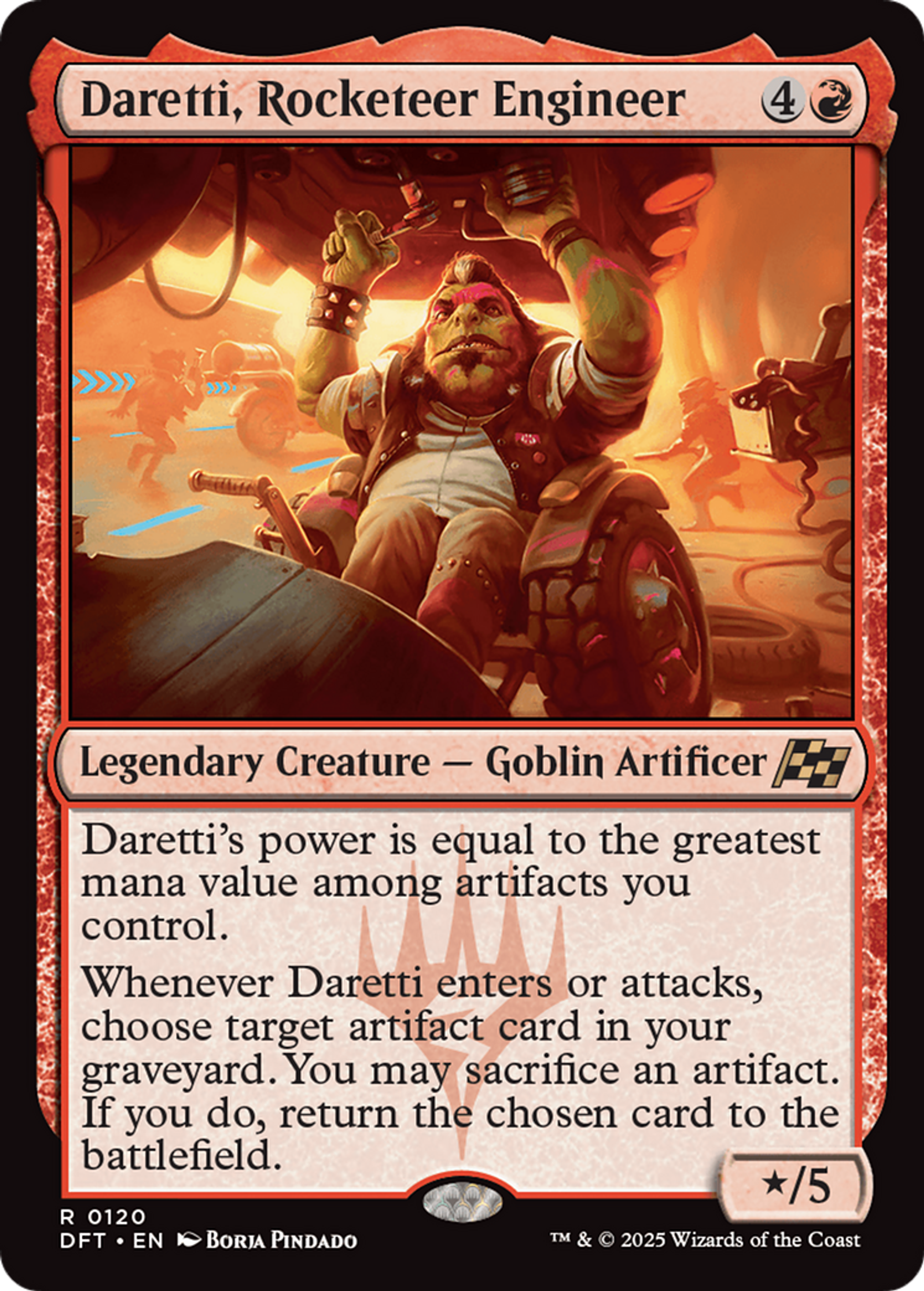 Daretti, Rocketeer Engineer — Aetherdrift — Magic: The Gathering