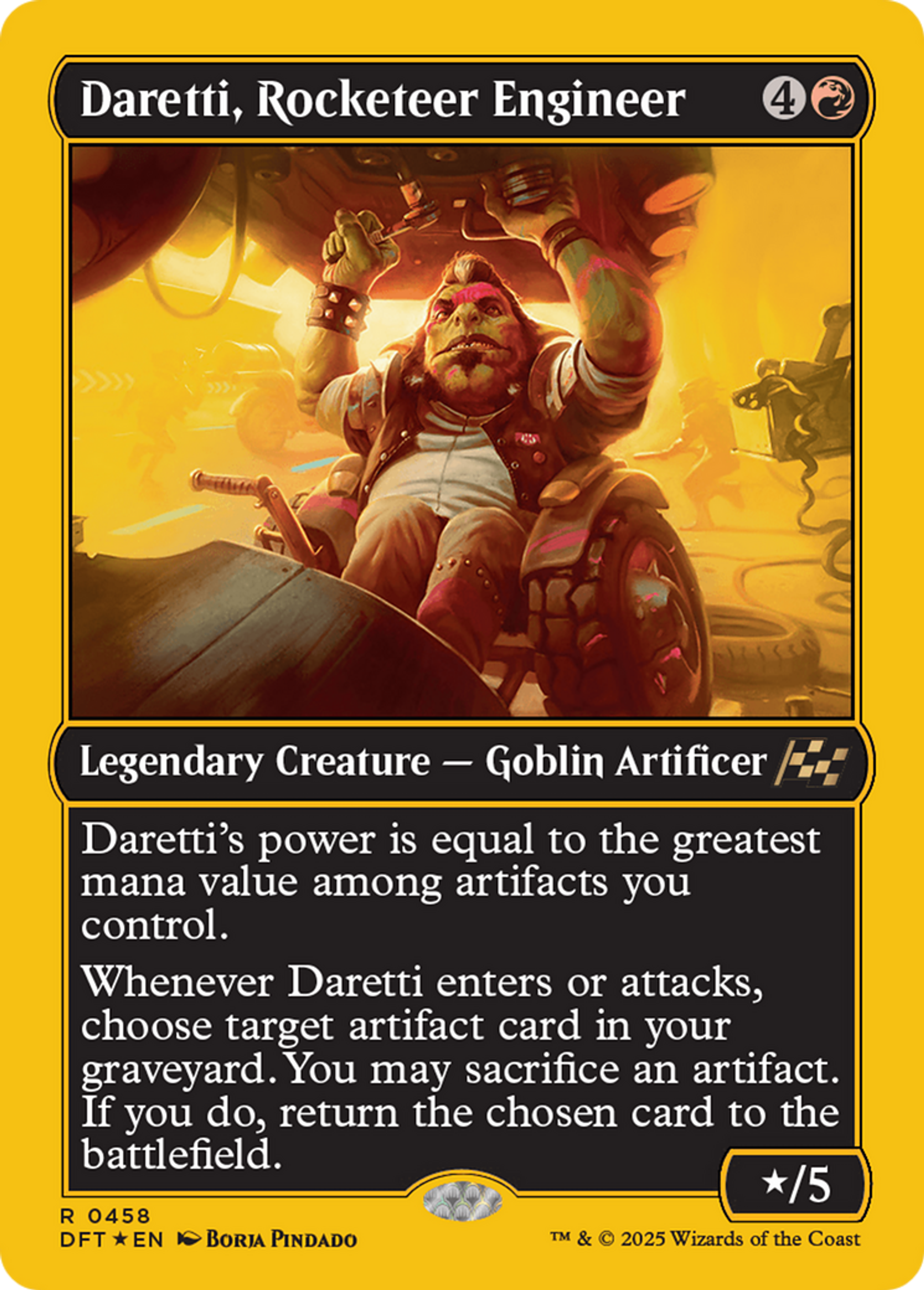 Daretti, Rocketeer Engineer — Aetherdrift — Magic: The Gathering