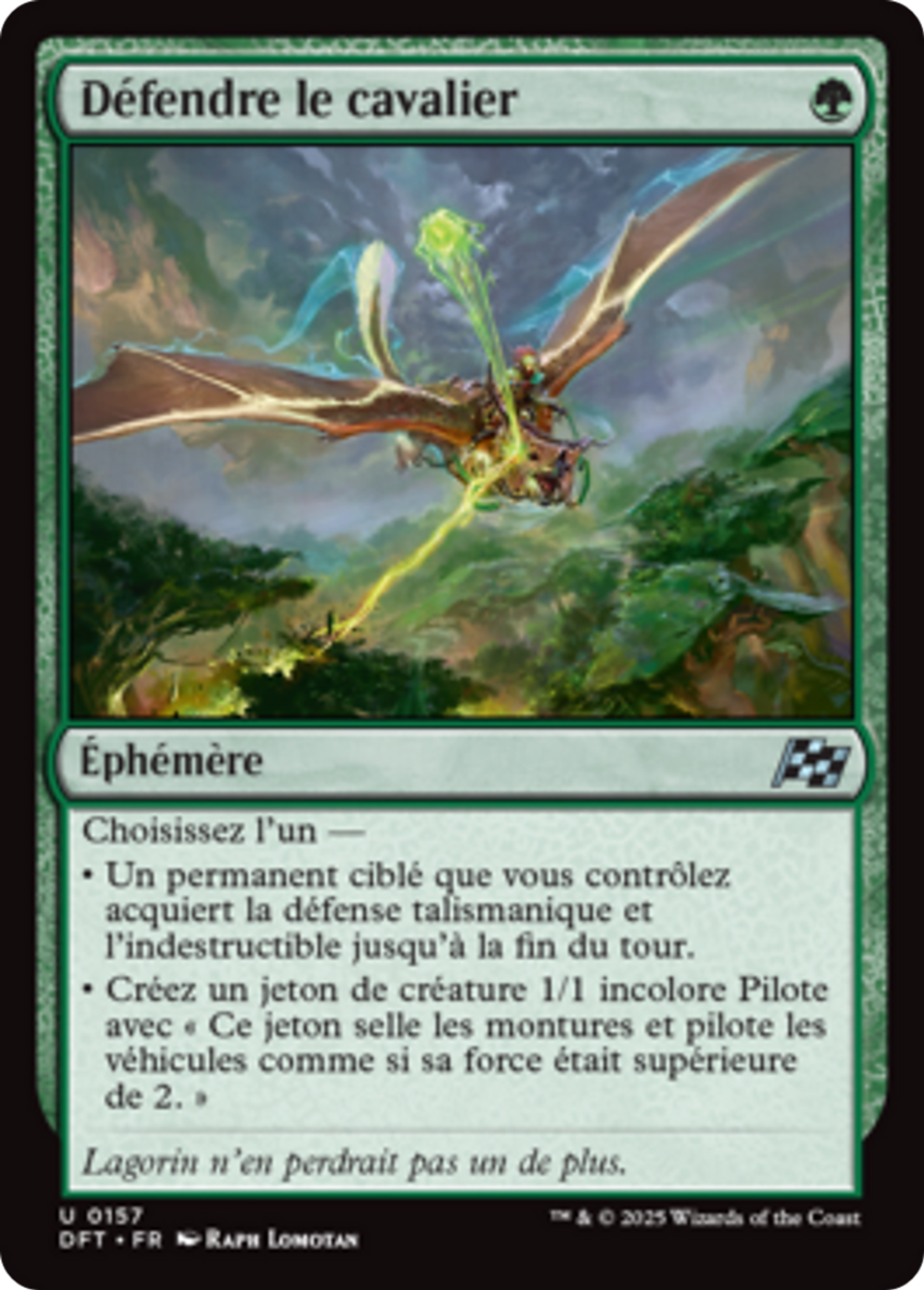 Défendre le cavalier — Aetherdrift — Magic: The Gathering
