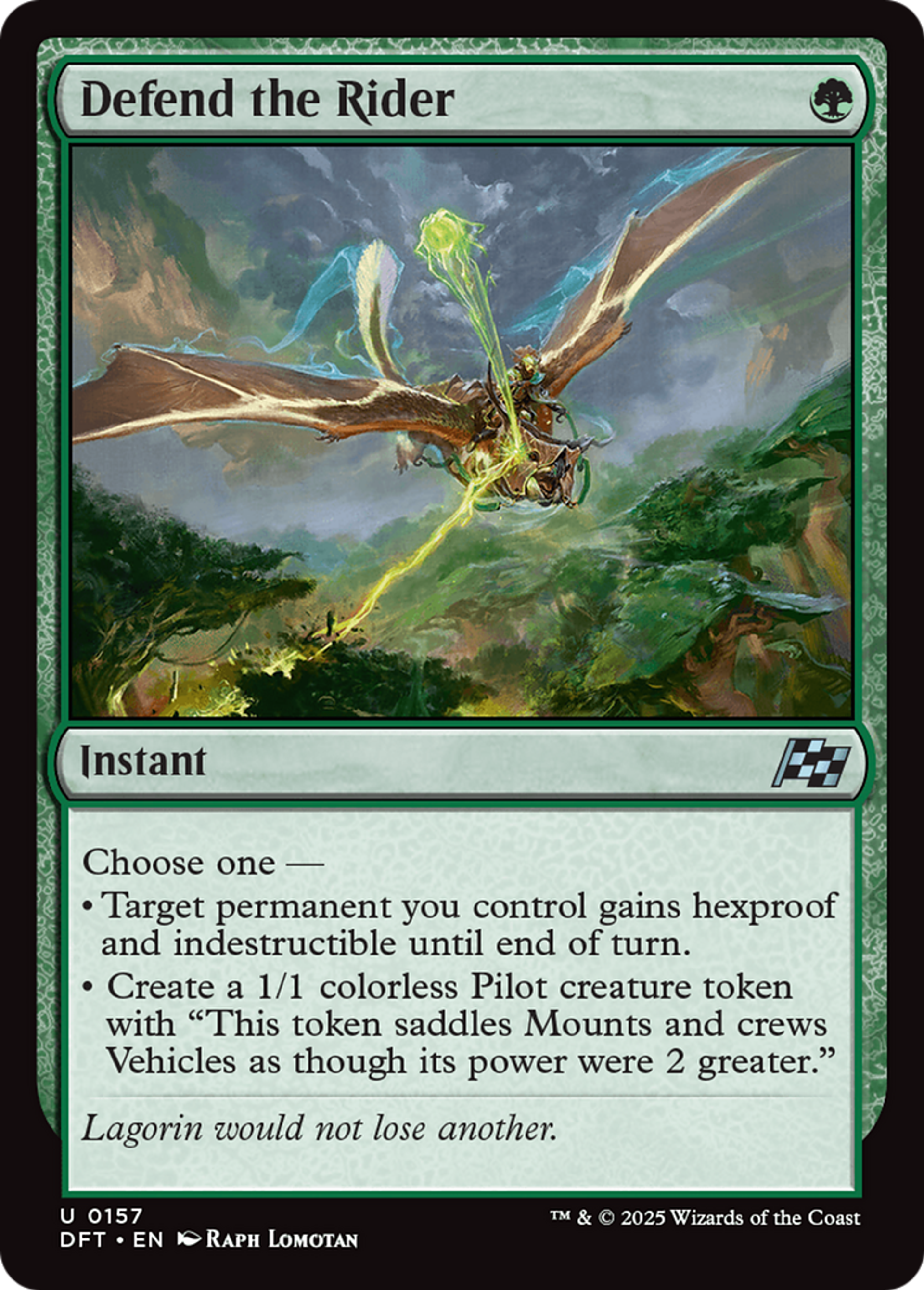 Defend the Rider — Aetherdrift — Magic: The Gathering
