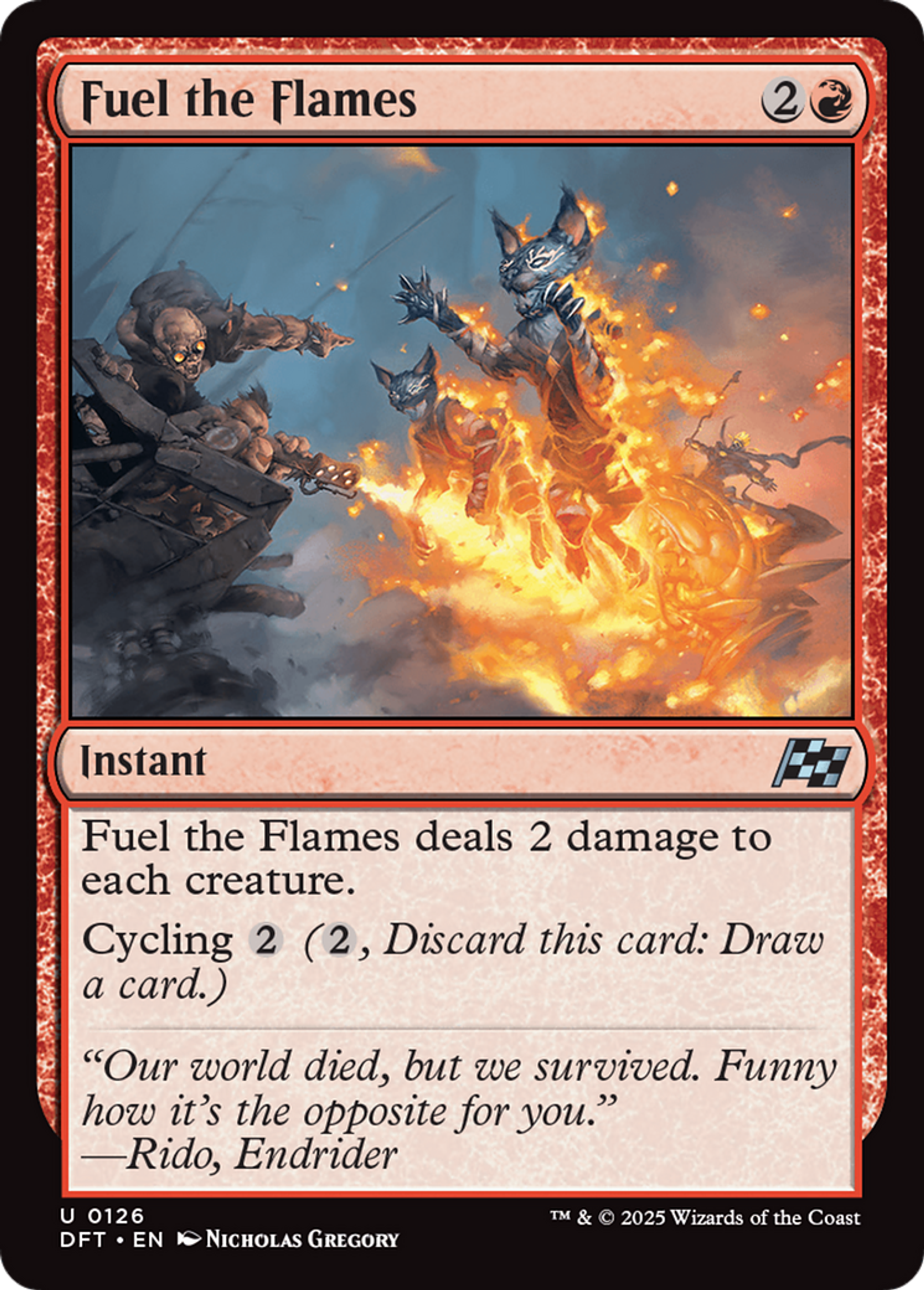 Fuel the Flames — Aetherdrift — Magic: The Gathering