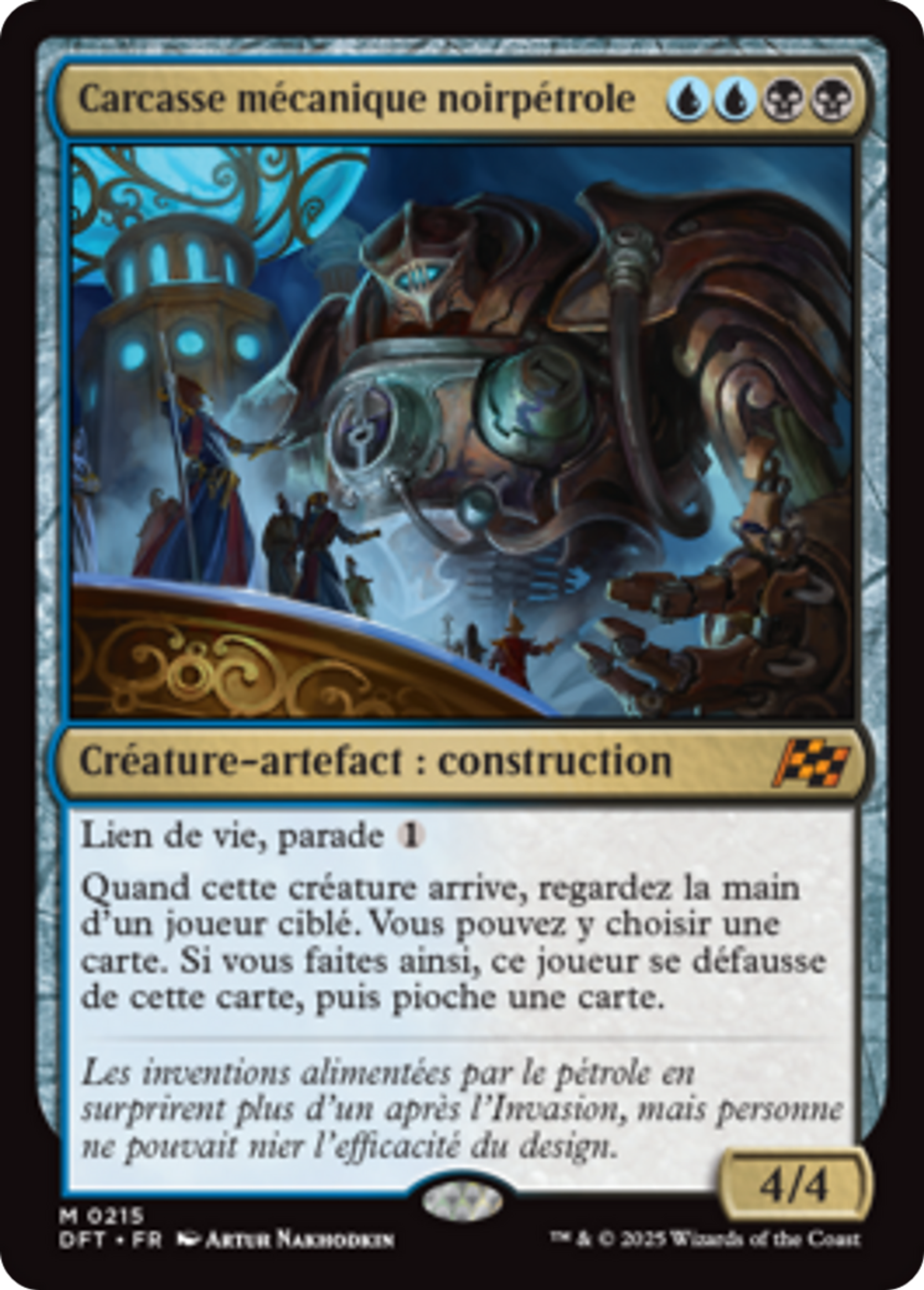 Carcasse mécanique noirpétrole — Aetherdrift — Magic: The Gathering