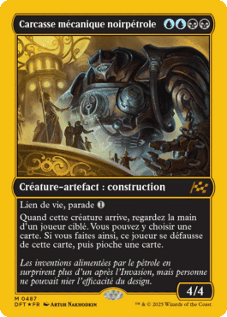 Carcasse mécanique noirpétrole — Aetherdrift — Magic: The Gathering