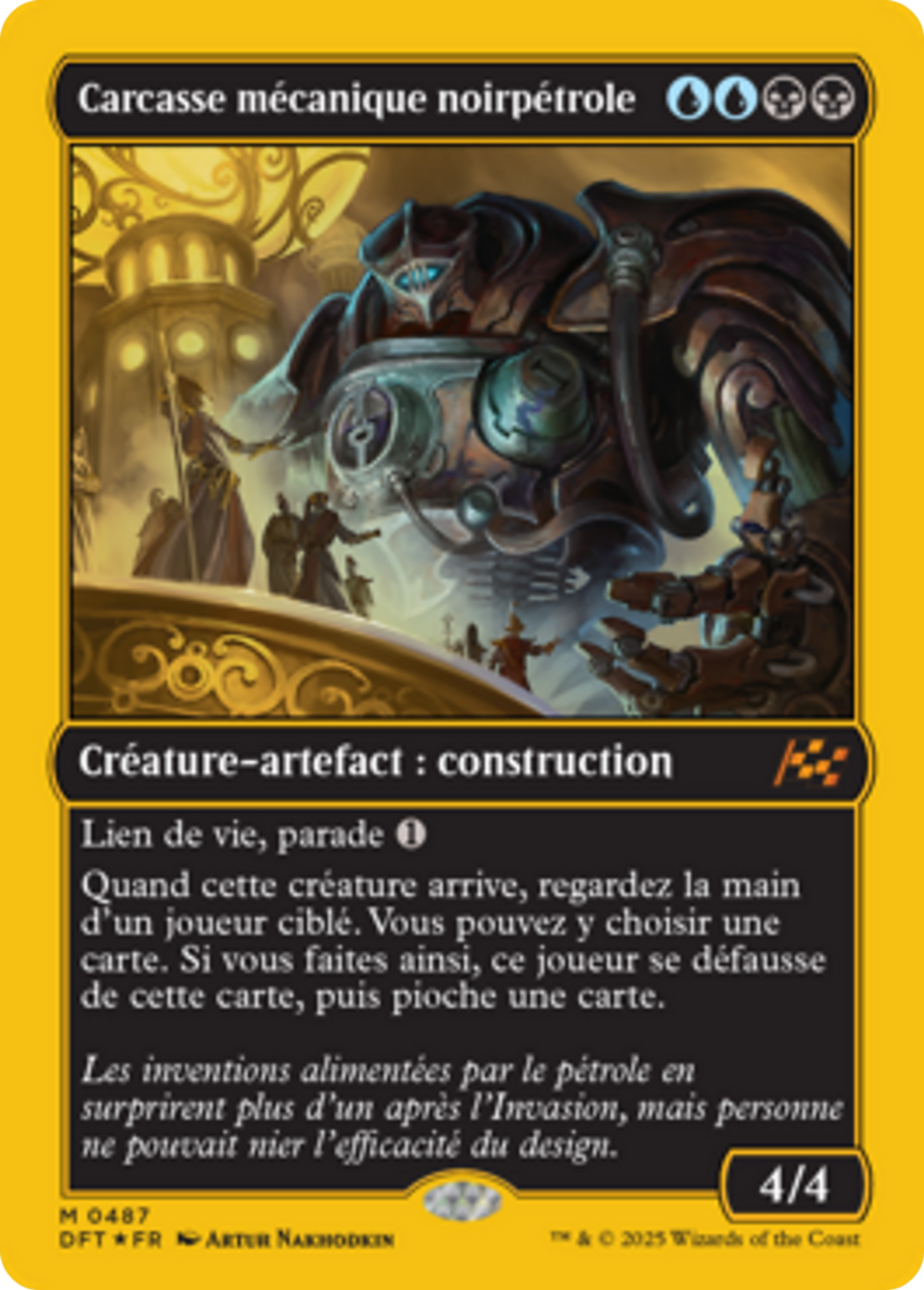 Carcasse mécanique noirpétrole — Aetherdrift — Magic: The Gathering