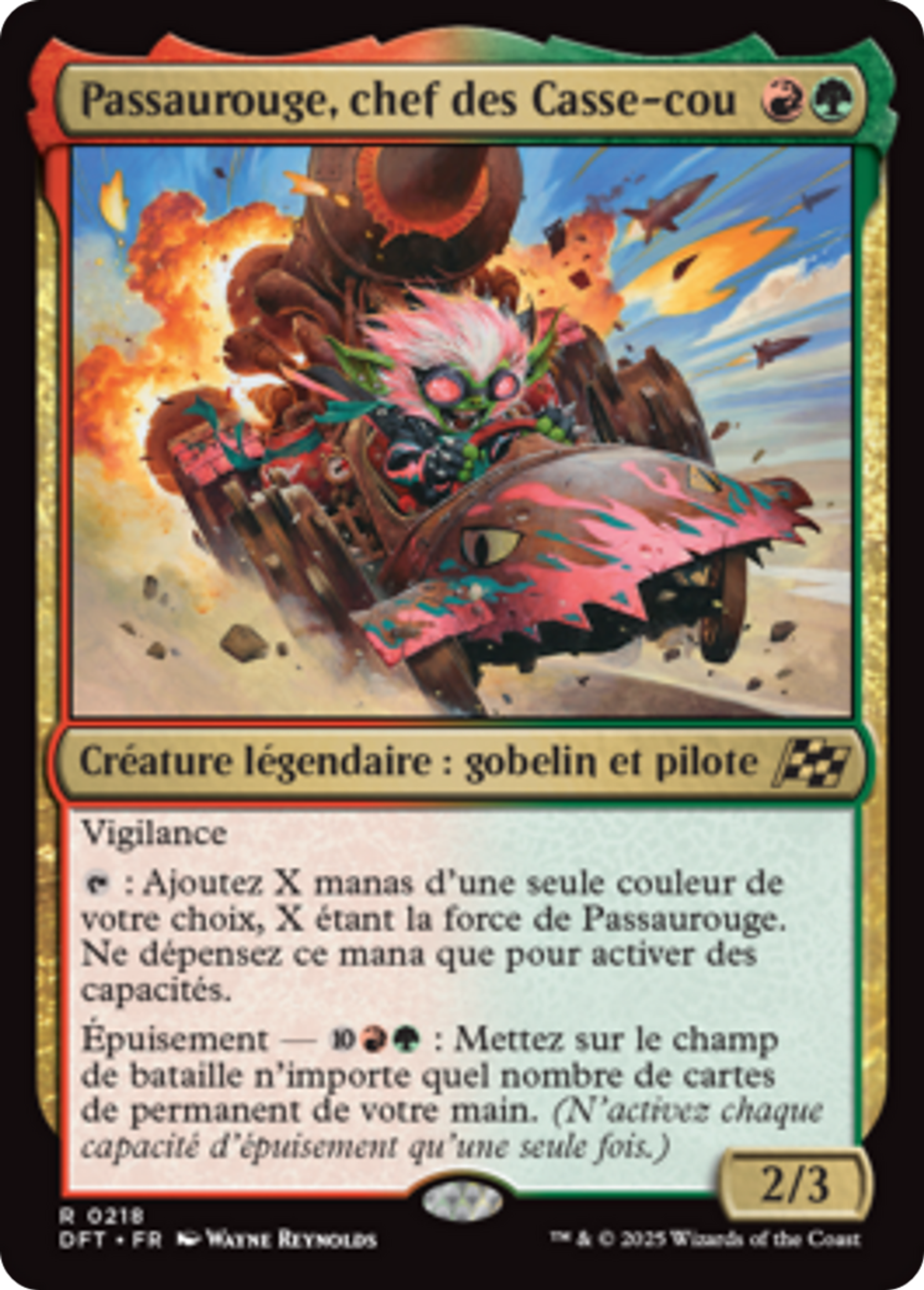 Passaurouge, chef des Casse-cou — Aetherdrift — Magic: The Gathering