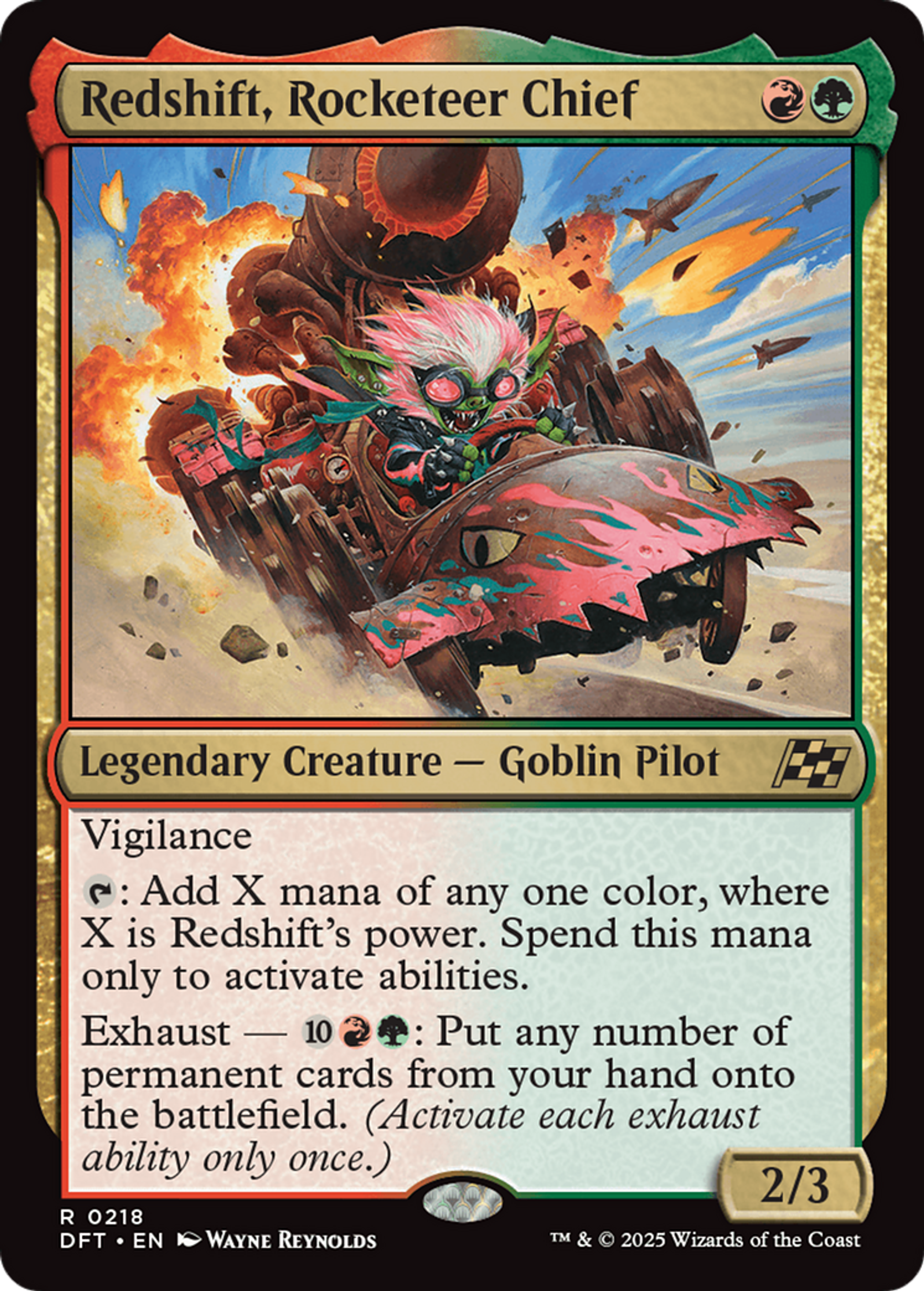 Redshift, Rocketeer Chief — Aetherdrift — Magic: The Gathering
