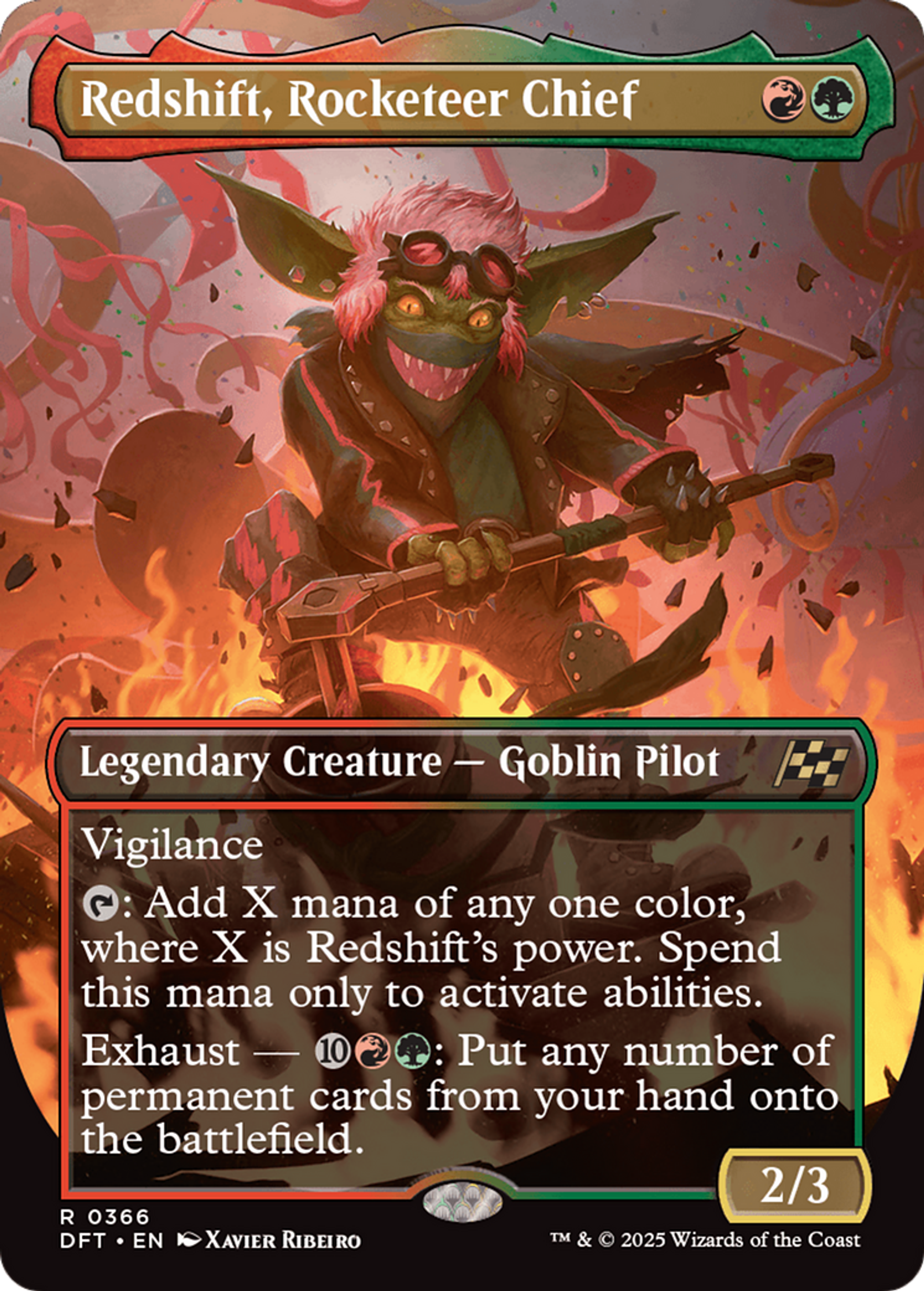Redshift, Rocketeer Chief — Aetherdrift — Magic: The Gathering