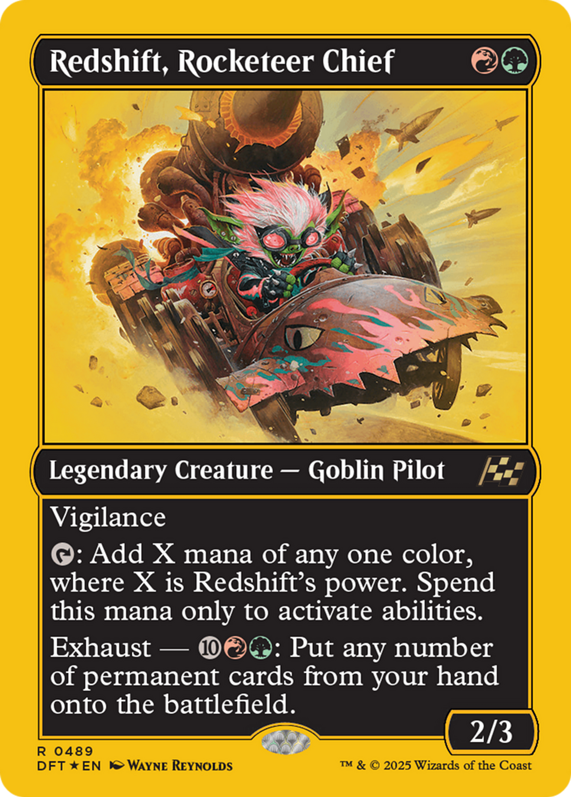 Redshift, Rocketeer Chief — Aetherdrift — Magic: The Gathering