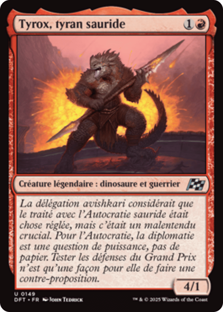 Tyrox, tyran sauride — Aetherdrift — Magic: The Gathering