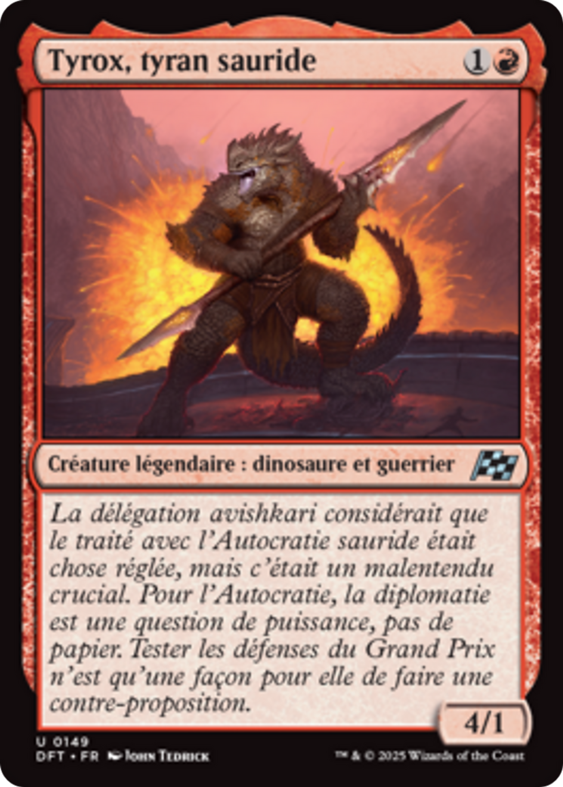 Tyrox, tyran sauride — Aetherdrift — Magic: The Gathering