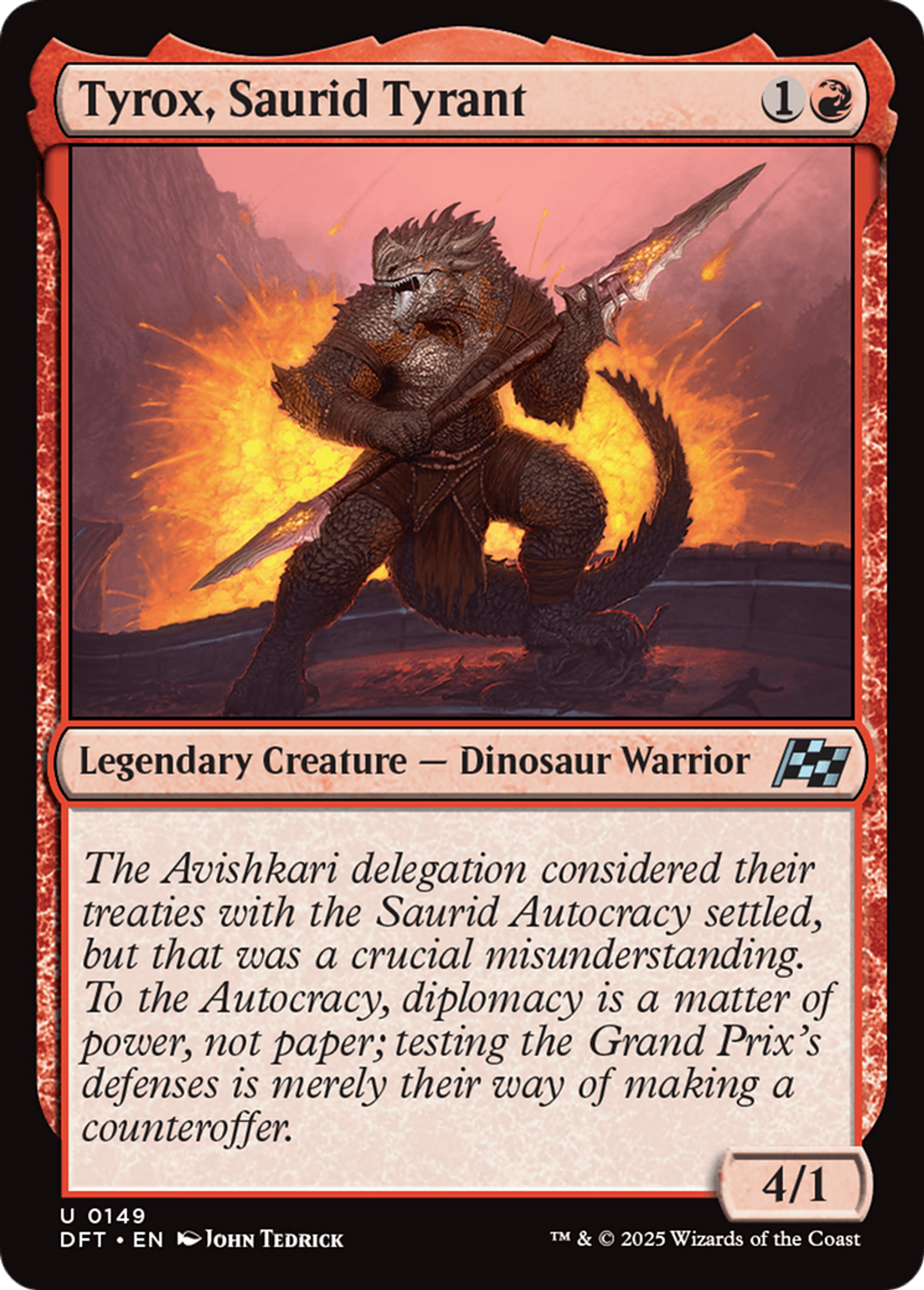 Tyrox, Saurid Tyrant — Aetherdrift — Magic: The Gathering