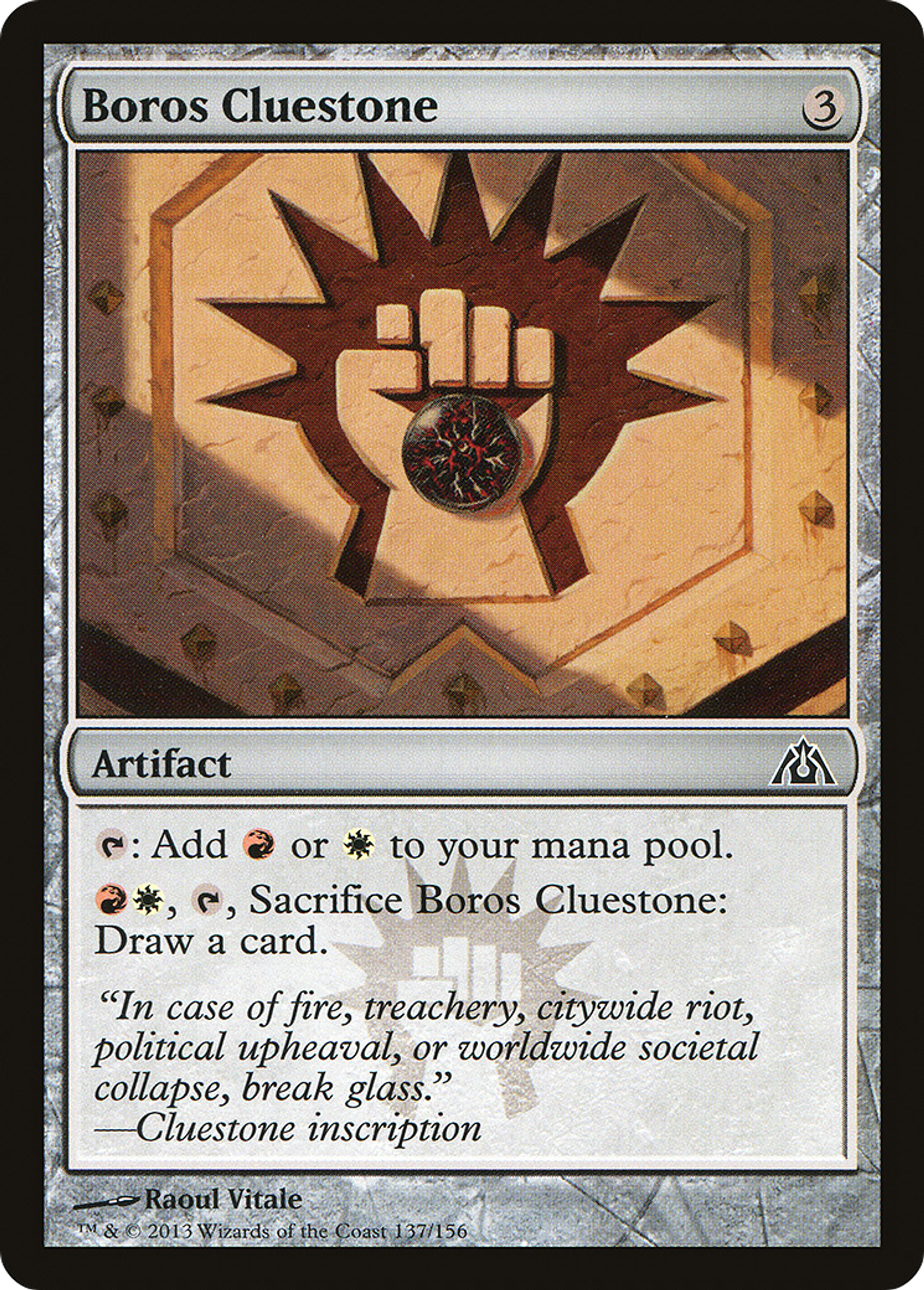 Boros Cluestone — Dragon's Maze — Magic: The Gathering