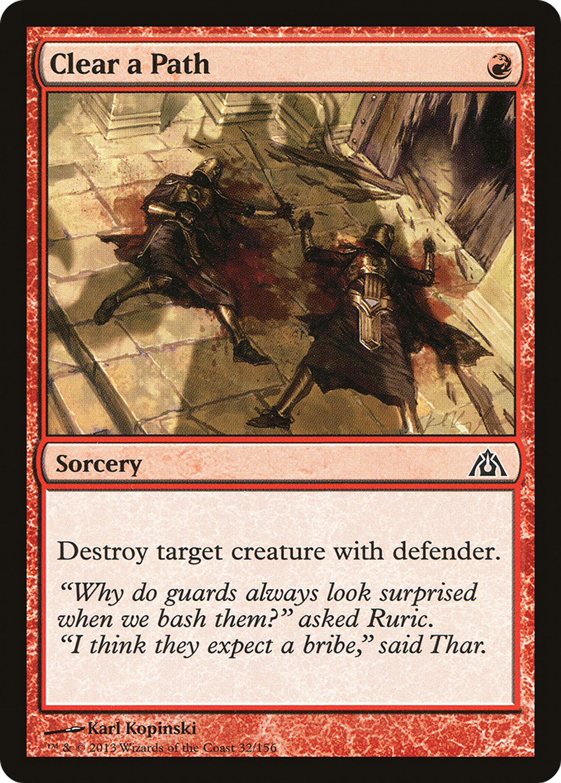 Clear a Path — Dragon's Maze — Magic: The Gathering