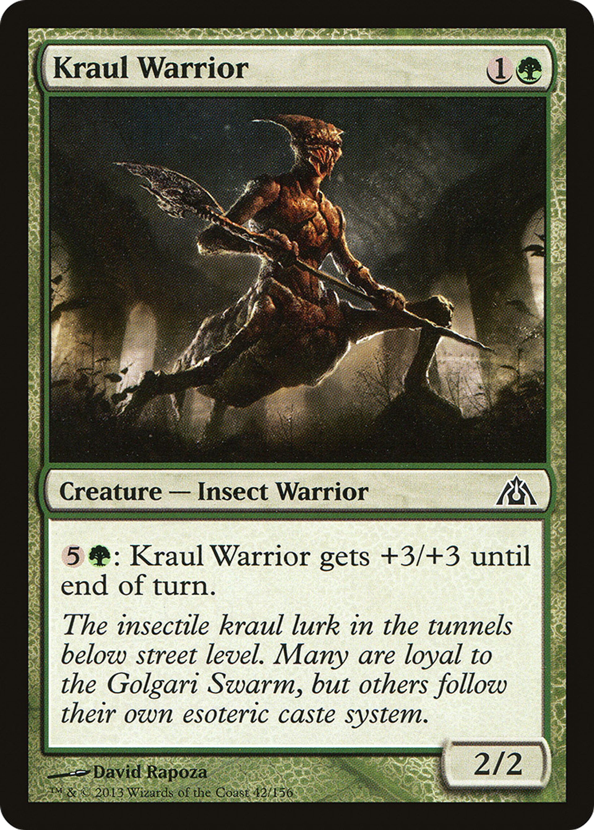 Kraul Warrior — Dragon's Maze — Magic: The Gathering