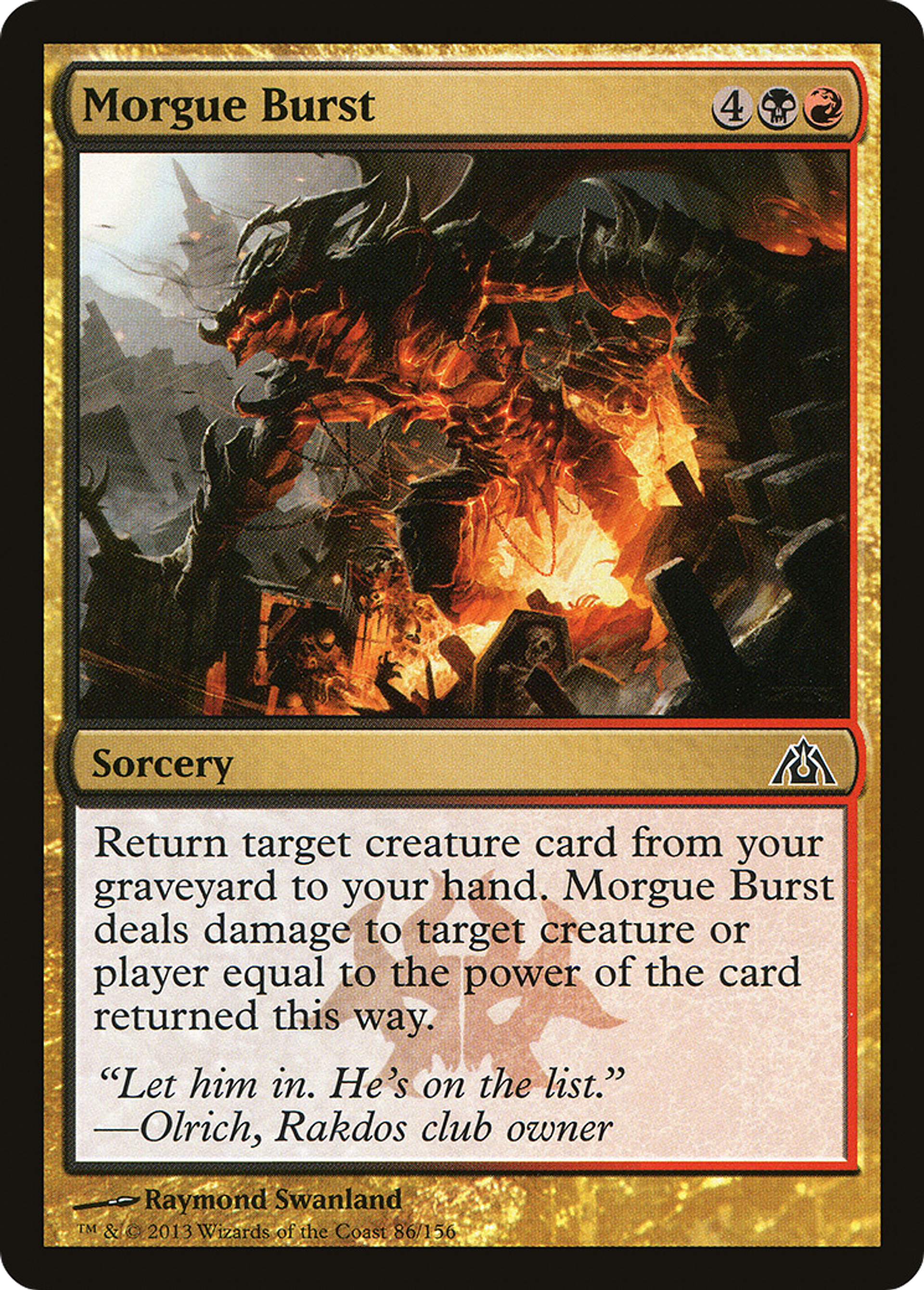 Morgue Burst — Dragon's Maze — Magic: The Gathering