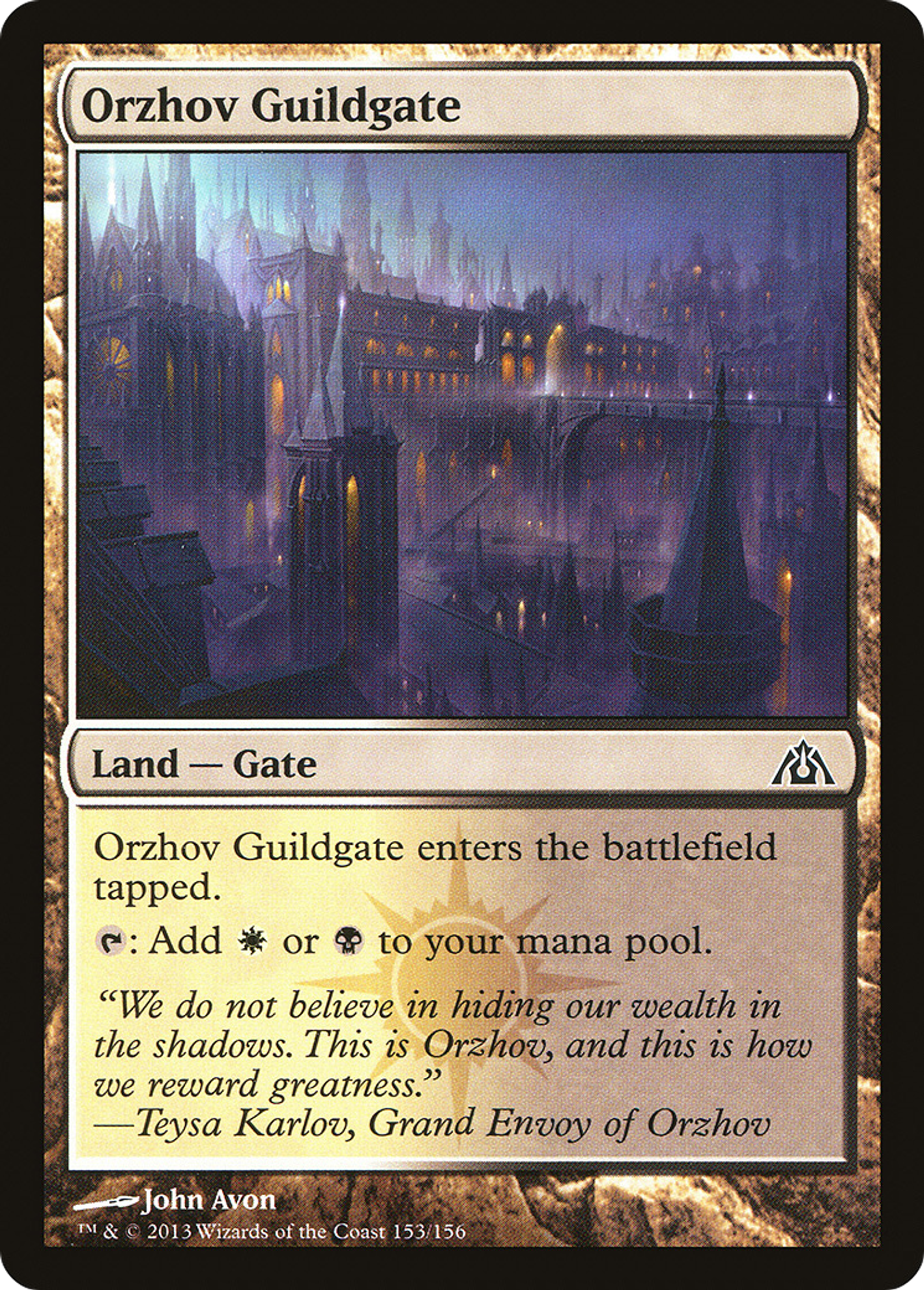 Orzhov Guildgate — Dragon's Maze — Magic: The Gathering