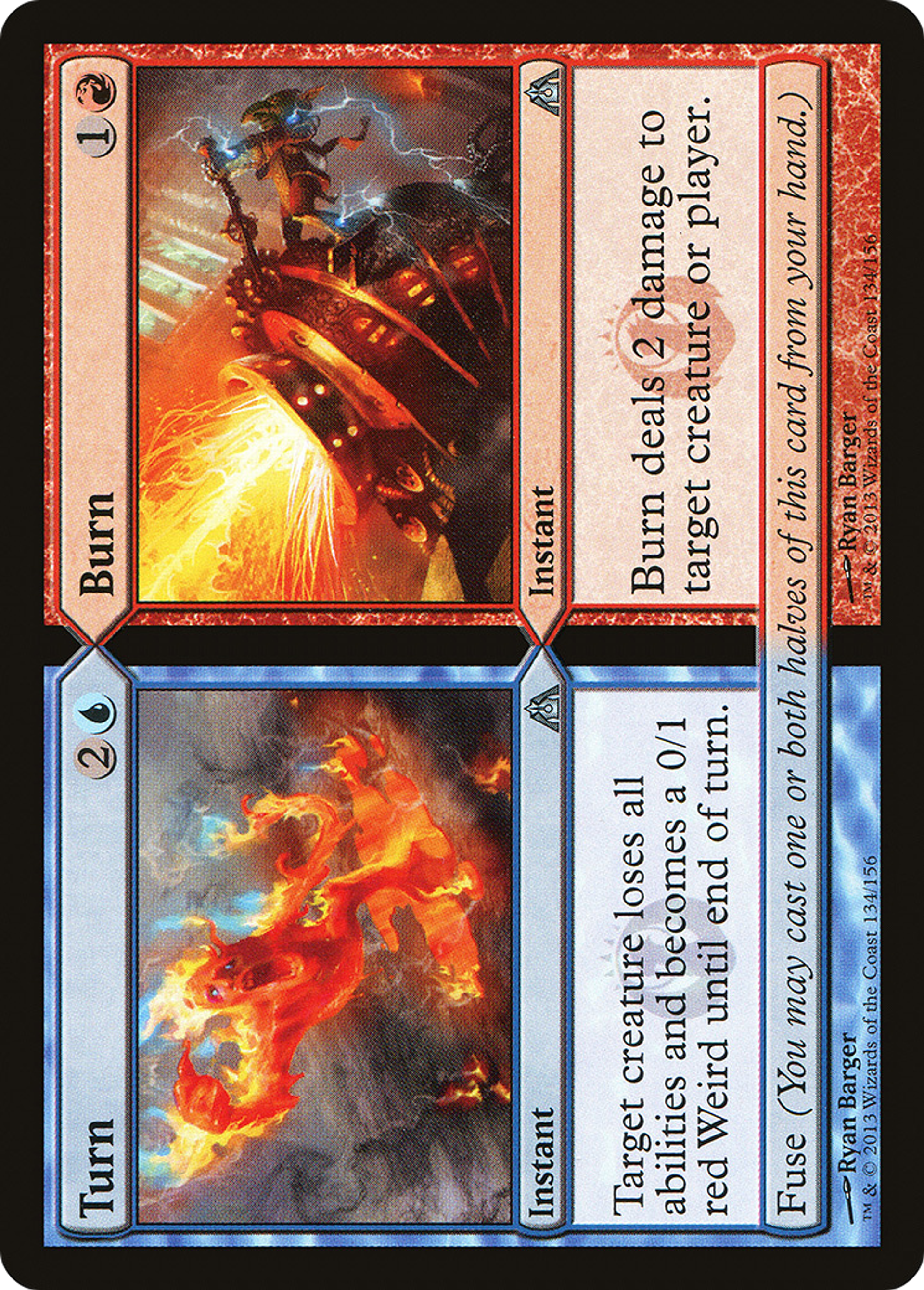 Turn // Burn — Dragon's Maze — Magic: The Gathering