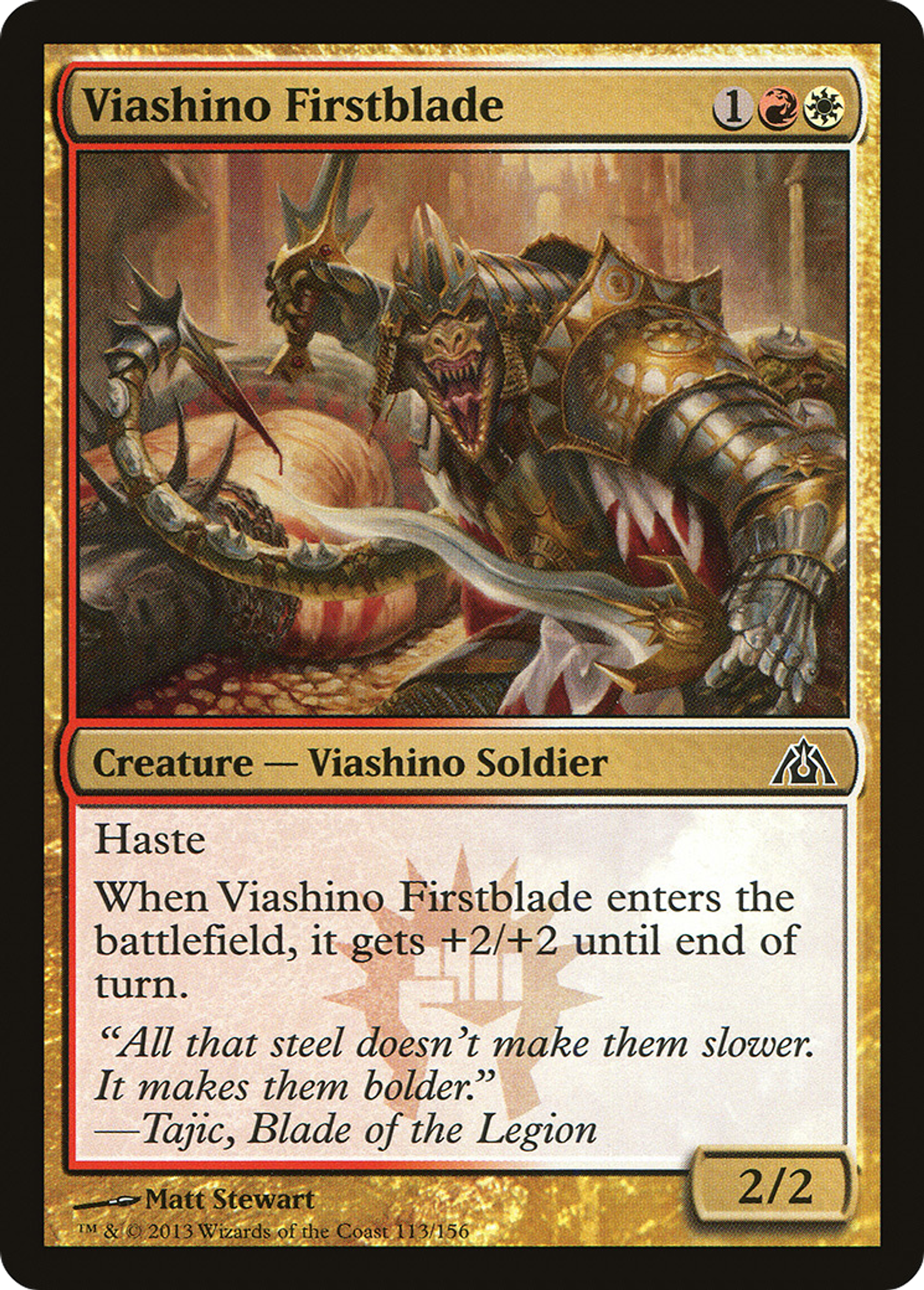 Viashino Firstblade — Dragon's Maze — Magic: The Gathering
