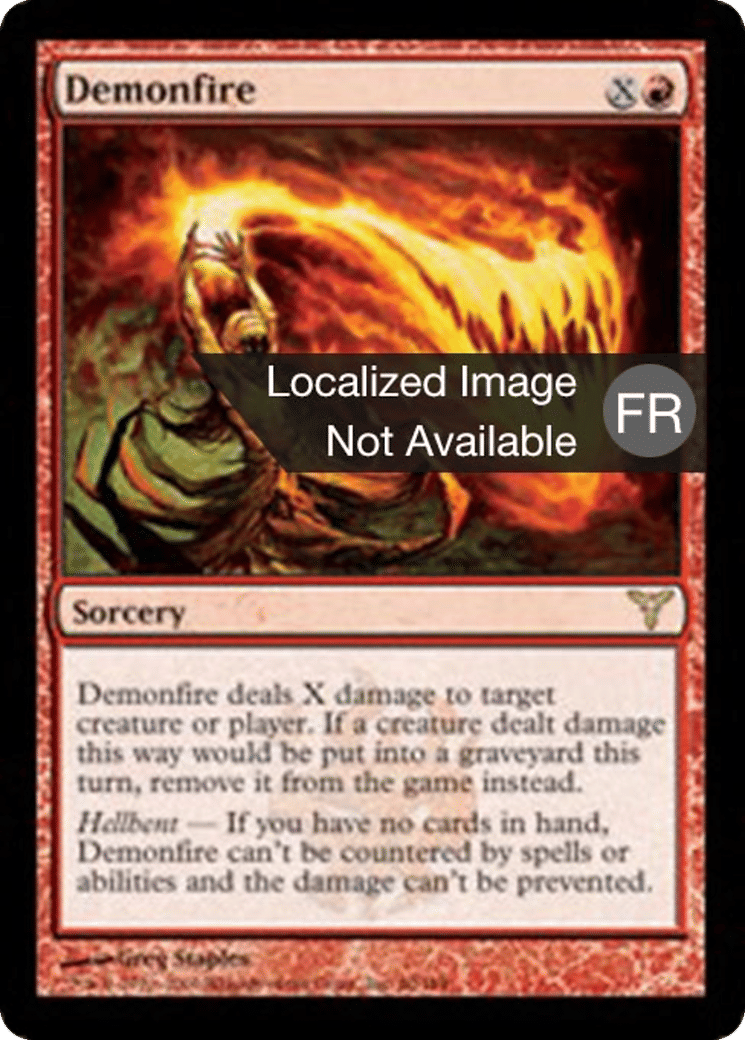 Feu démoniaque — Dissension — Magic: The Gathering