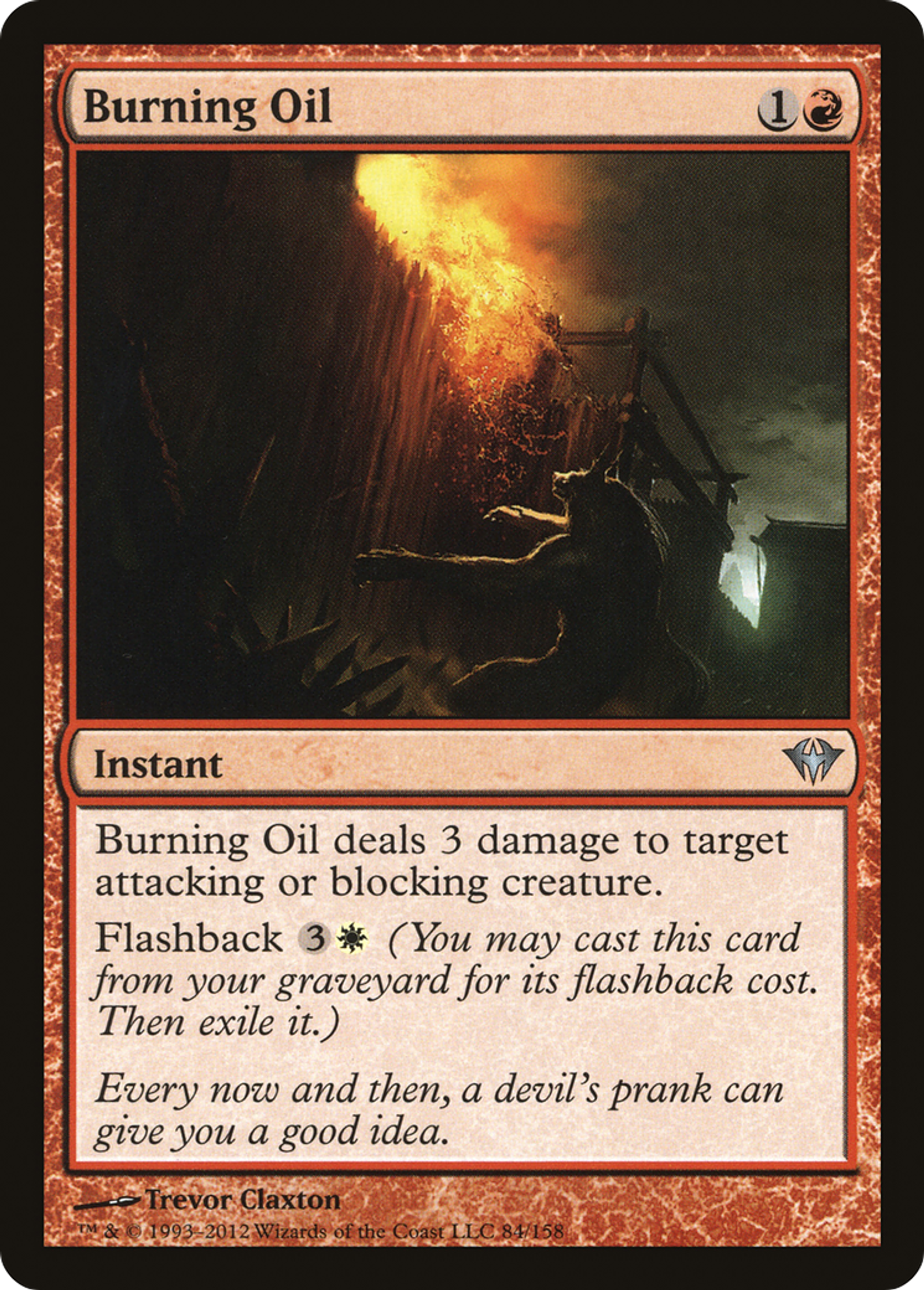 Huile brûlante — Dark Ascension — Magic: The Gathering